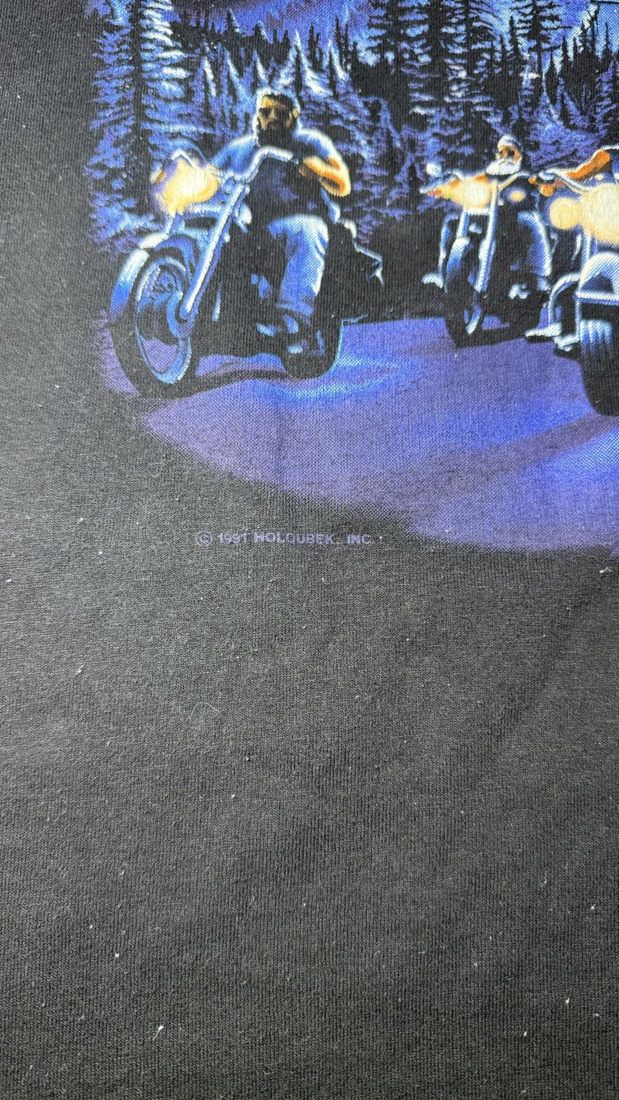 Harley Davidson Vintage / Y2K 1980s Harley Davidson Wolf East Haven CT Shirt Size US XL / EU 56 / 4 - 5 Thumbnail
