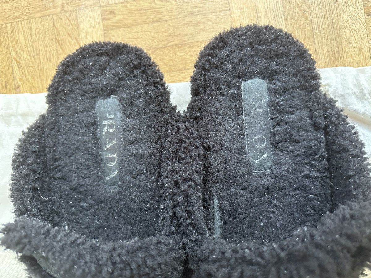 Prada Prada Plaque Logo Shearling Mules Size US 13 / EU 46 - 4 Thumbnail