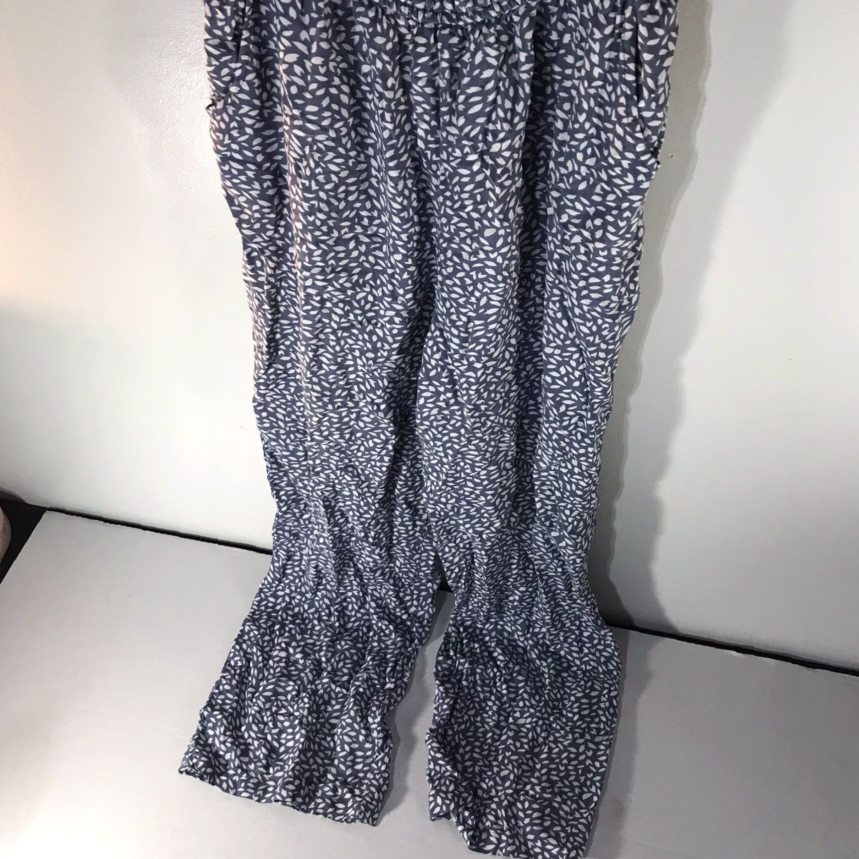 Vintage SINCERELY JULES Scoop Neck Ruffle Romper Womens Size M Blu/Wht Comfort Casual Size 32" / US 10 / IT 46 - 3 Thumbnail