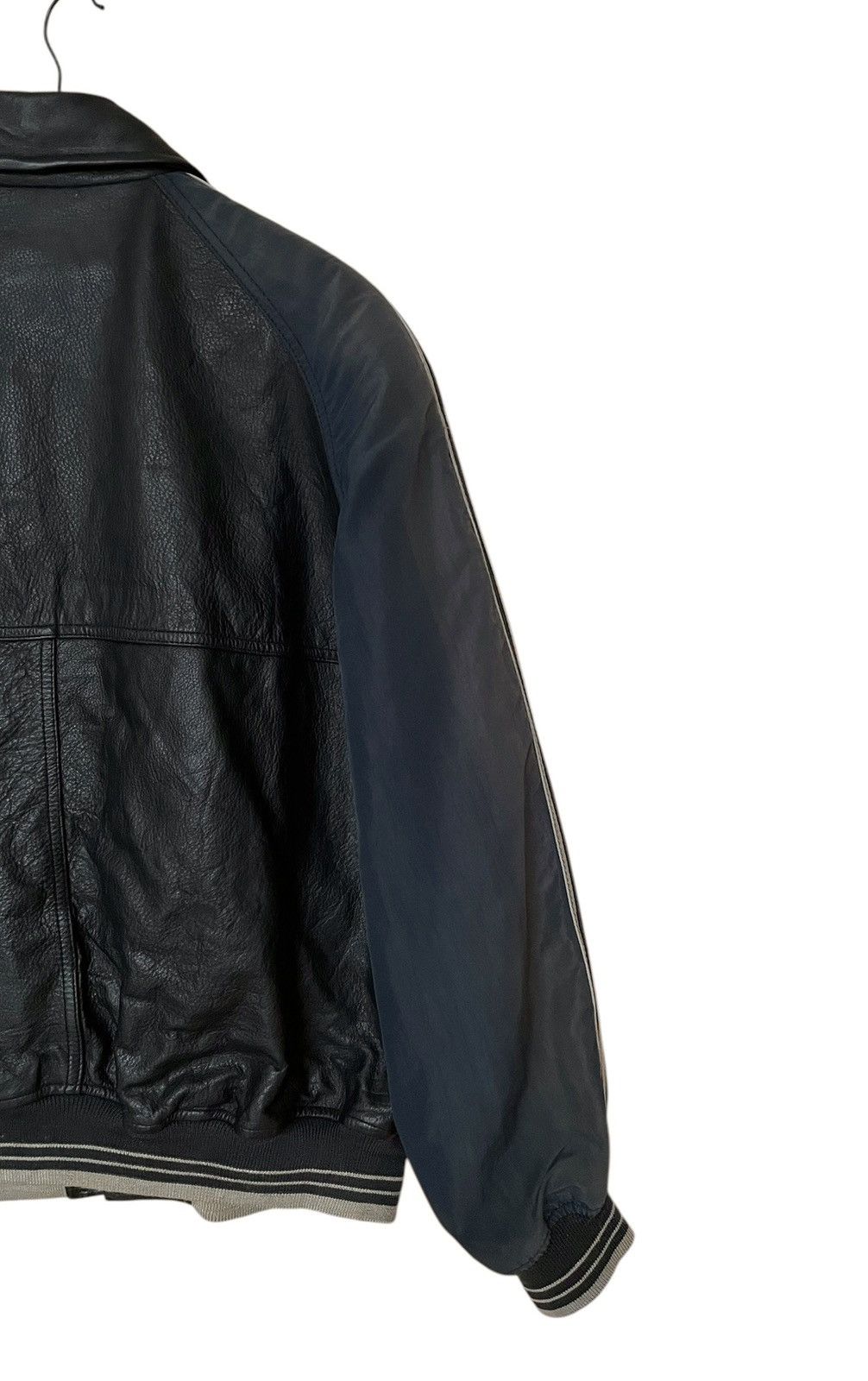 Japanese Brand Vintage Brand Cion Ginza Tokyo Leather Varsity Jacket 1990s Size US L / EU 52-54 / 3 - 7 Thumbnail