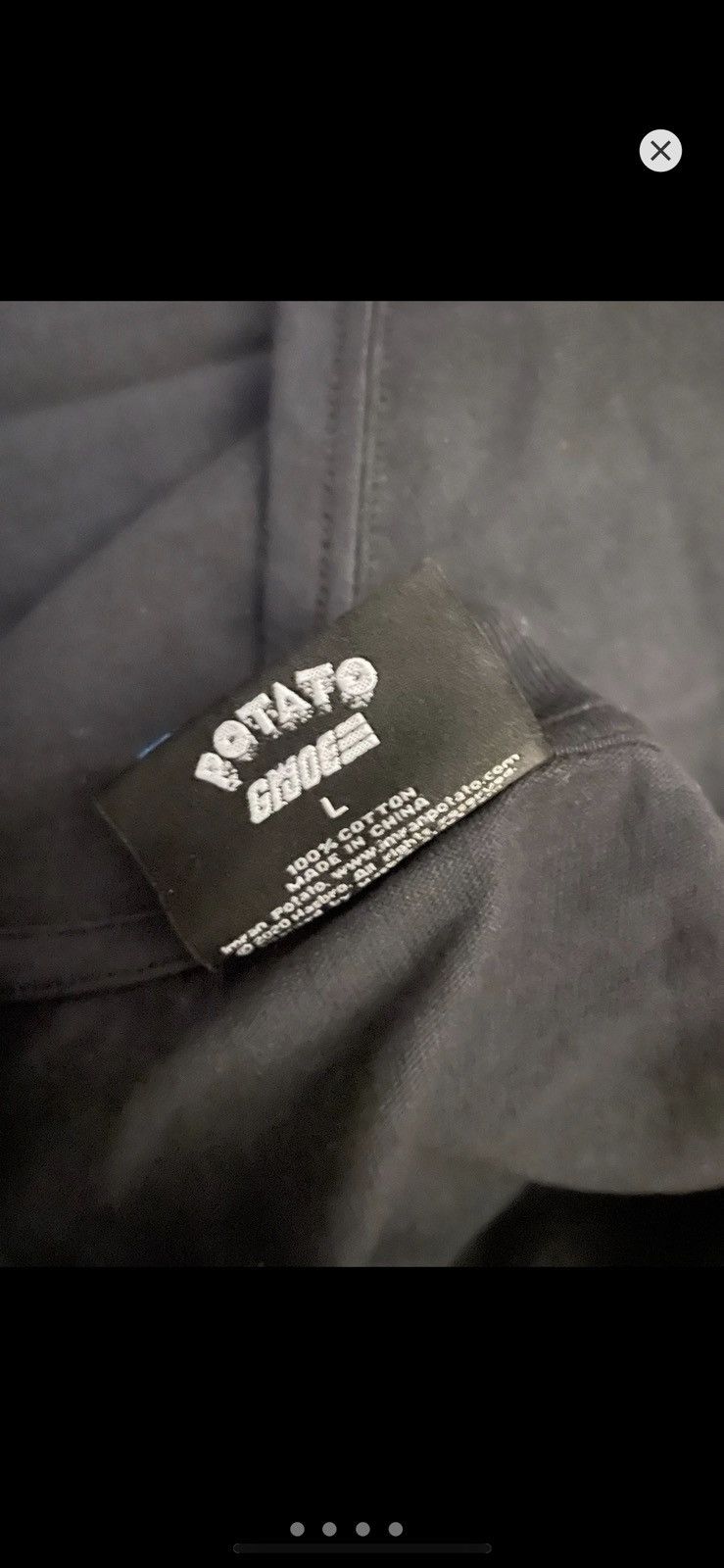 Imran Potato Black Imran potato tee Size US L / EU 52-54 / 3 - 4 Thumbnail