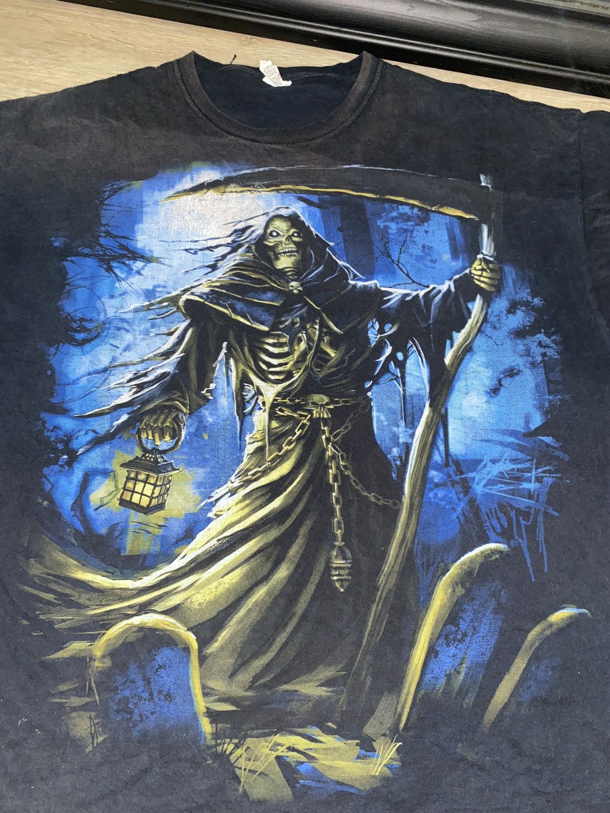 Affliction × JNCO × Vintage Rare Vintage / Y2K Grim Reaper Shirt Size US XXL / EU 58 / 5 - 2 Thumbnail