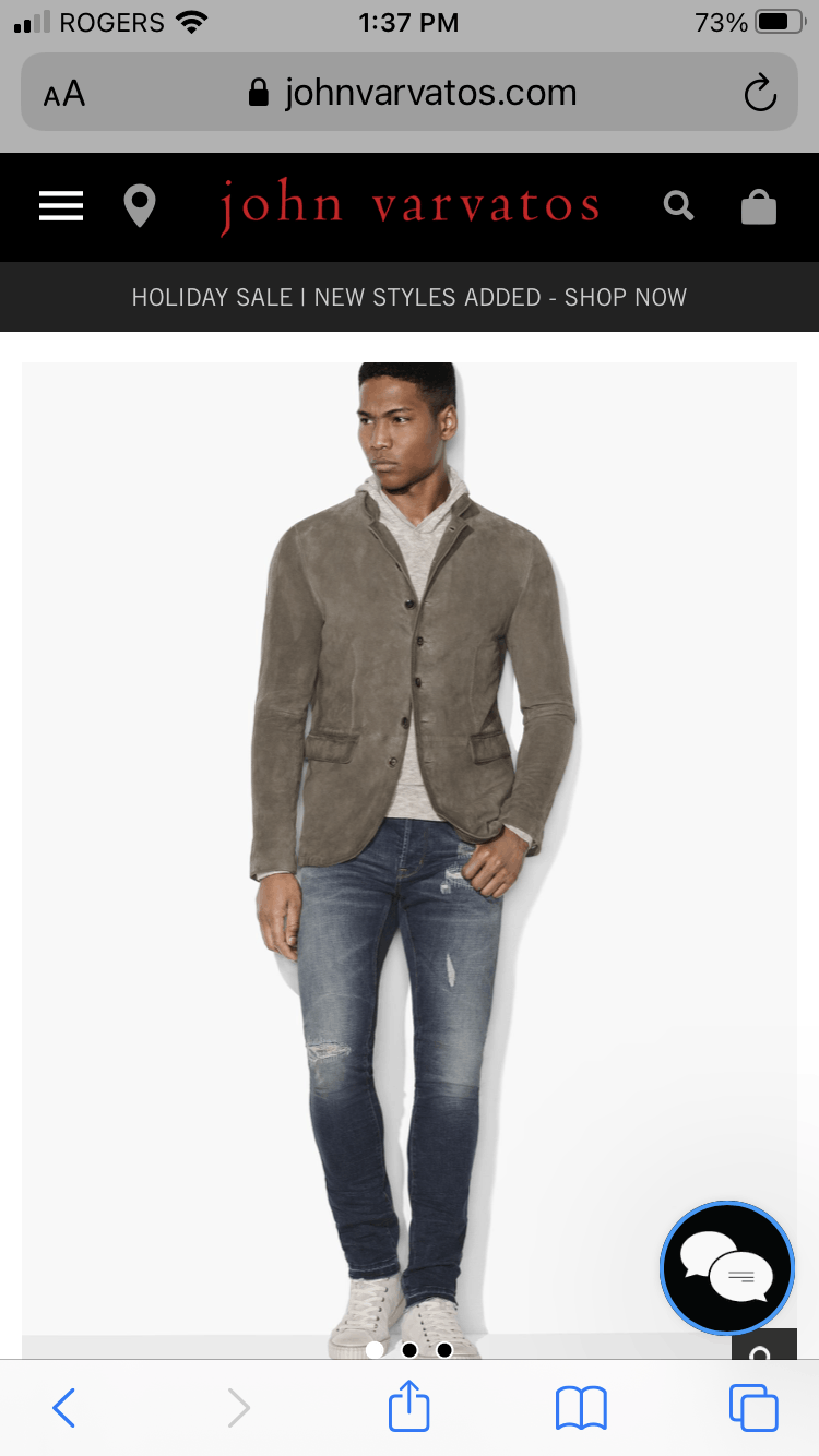 John Varvatos - Suede Multi Button Jacket - XS