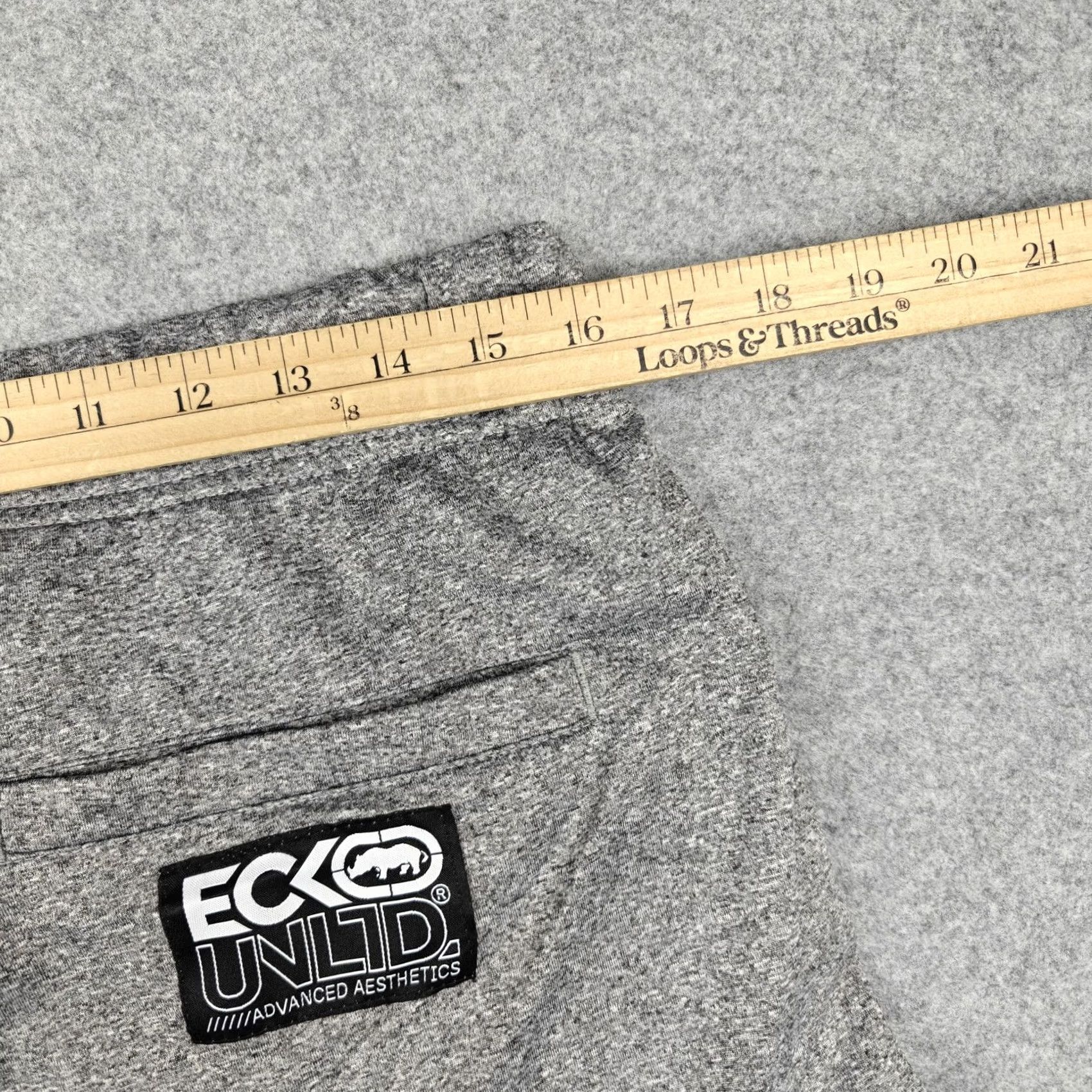 Ecko Unltd. Ecko Unltd Shorts Mens Medium Grey Marled Colorblock Athletic Zip Pockets Gym Size US 31 - 7 Thumbnail