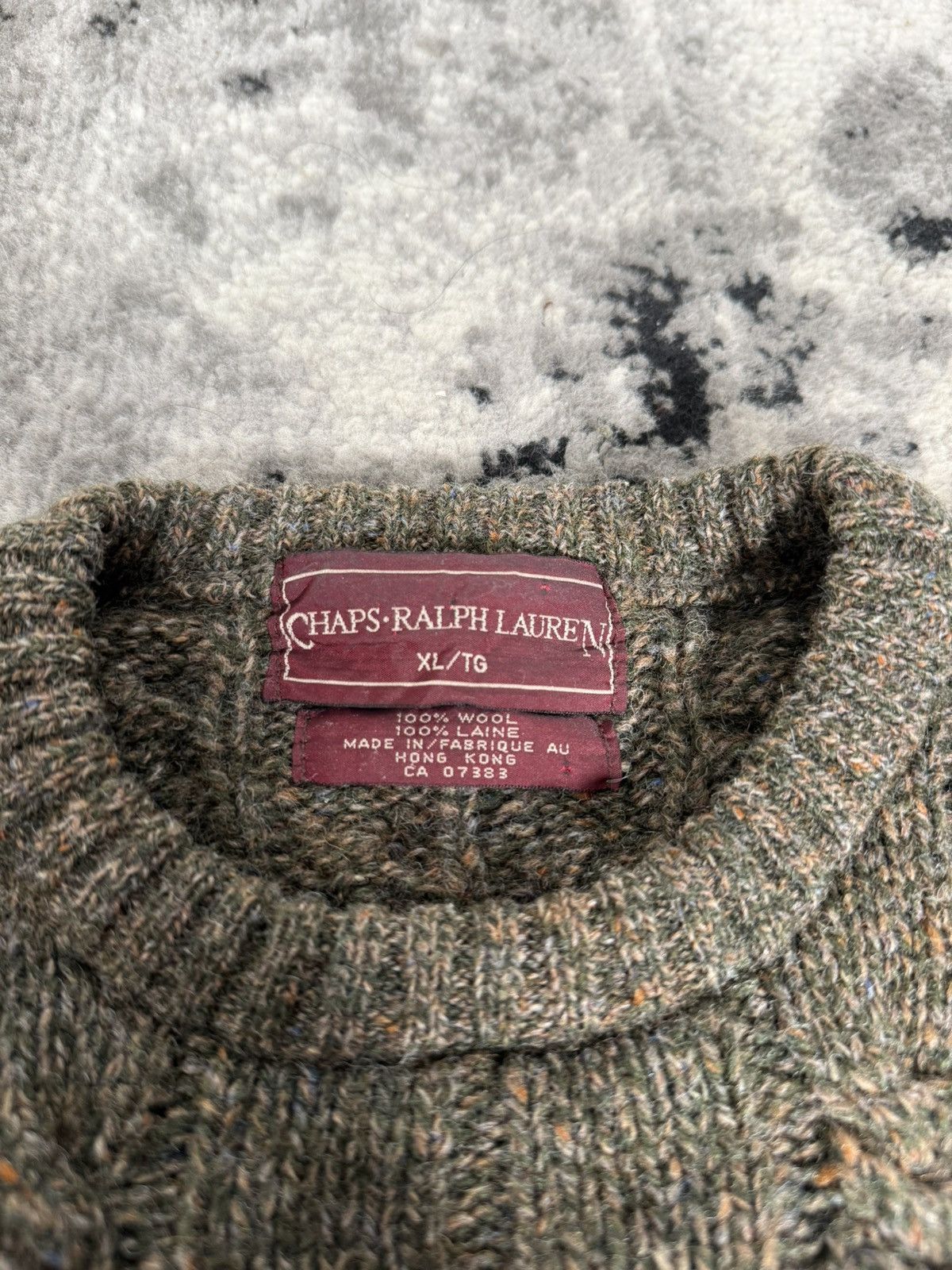 Chaps Ralph Lauren Vintage 80s Chaps Ralph Lauren Cable Knit Wool Sweater Size XL / US 12-14 / IT 48-50 - 5 Thumbnail