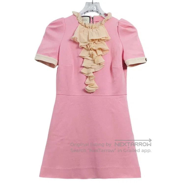 Gucci Gucci Knitted cotton short-sleeved pink slim high-waisted Size S / US 4 / IT 40 - 1 Thumbnail