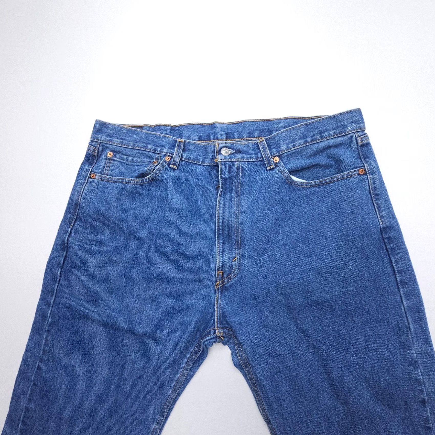 Levi's Levi's 505 Jeans Regular Fit Mens 38 x 29 Blue Denim Cotton 5-Pocket Straight Jeans Size US 38 / EU 54 - 4 Thumbnail