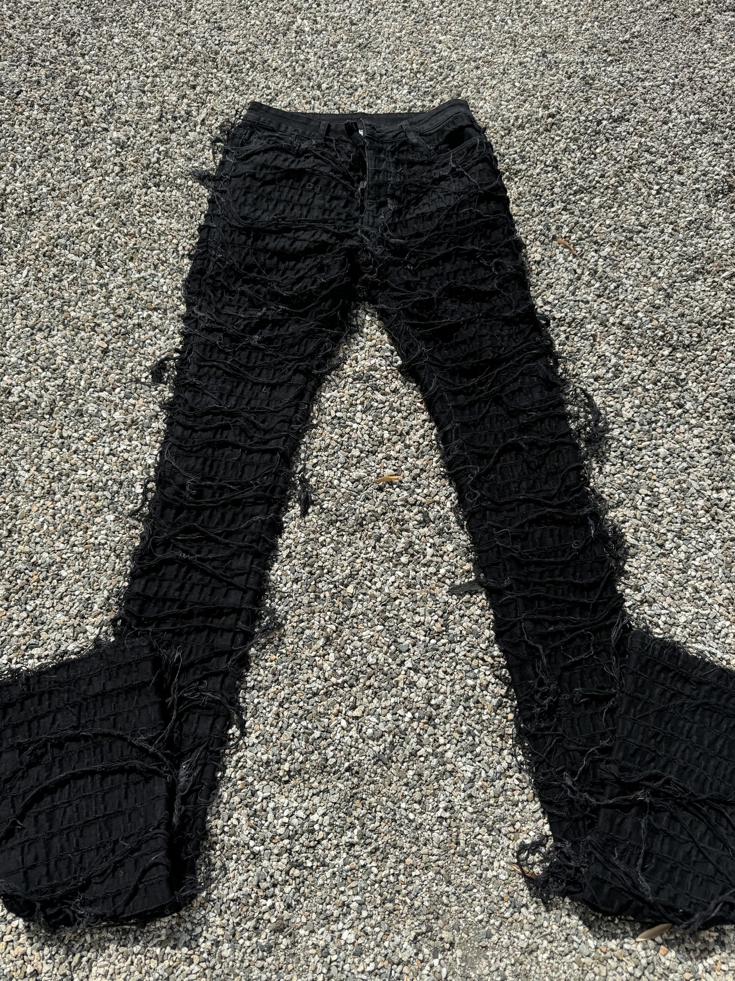 Other Avante Garde Stacked Flared Ripped Denims by Guapi (Limited) Size US 30 / EU 46 - 1 Thumbnail