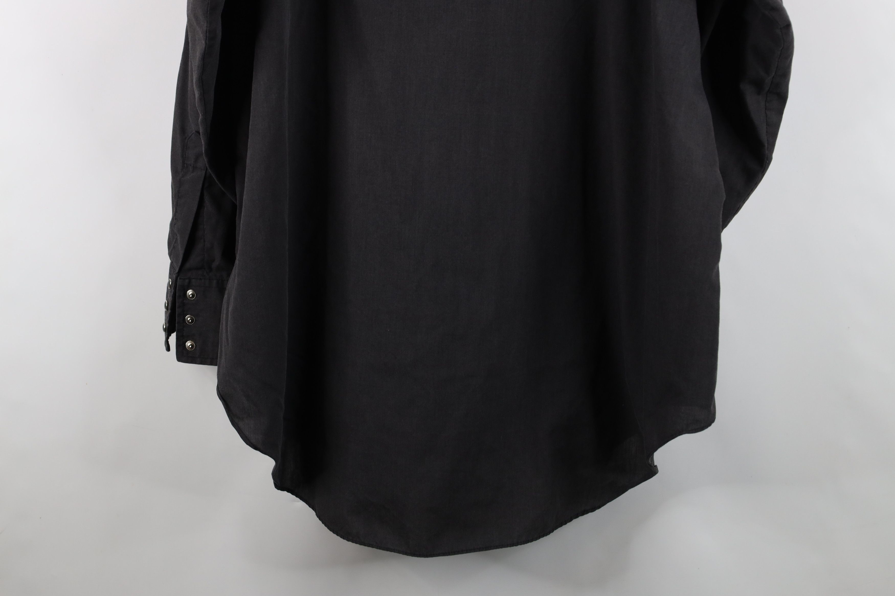 Vintage Vintage 70s Mens Faded Western Rodeo Snap Button Shirt Black Size US XL / EU 56 / 4 - 13 Thumbnail