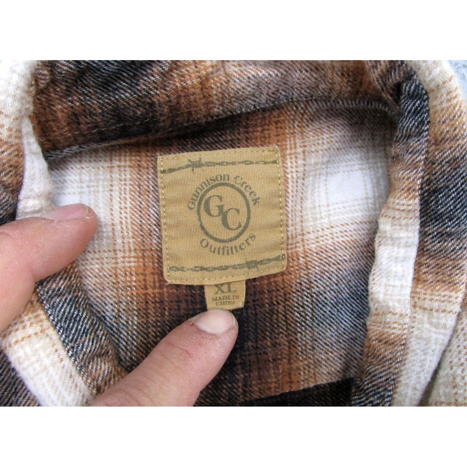 Vintage Gunnison Creek Outfitters Brown Plaid Long Sleeve Button-Up Shirt XL Western Men Size US XL / EU 56 / 4 - 2 Thumbnail