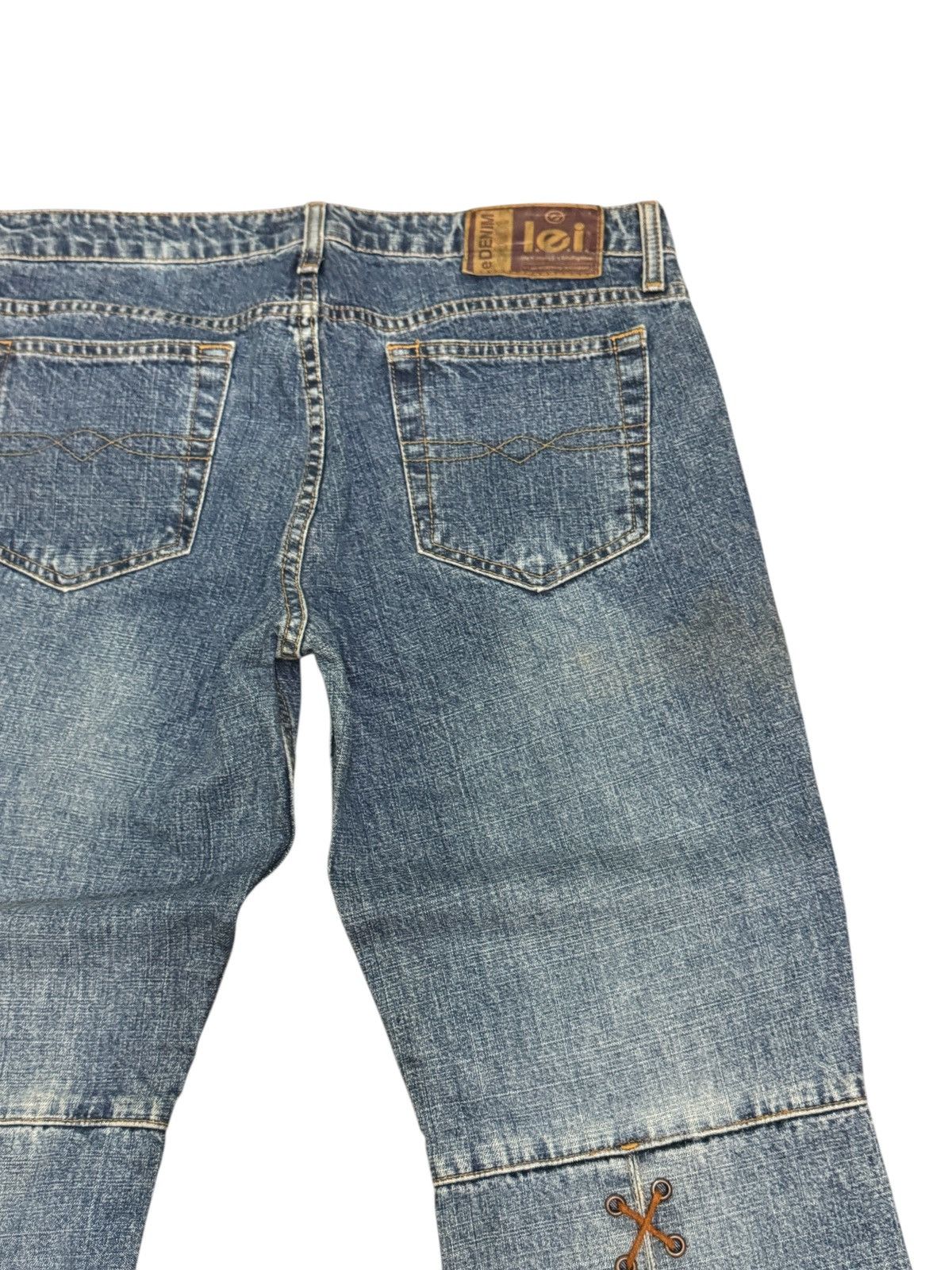 If Six Was Nine Vintage Lace-Up Flare L.e.i Jeans Boho Y2K Corset Pants Size US 30 / EU 46 - 10 Thumbnail