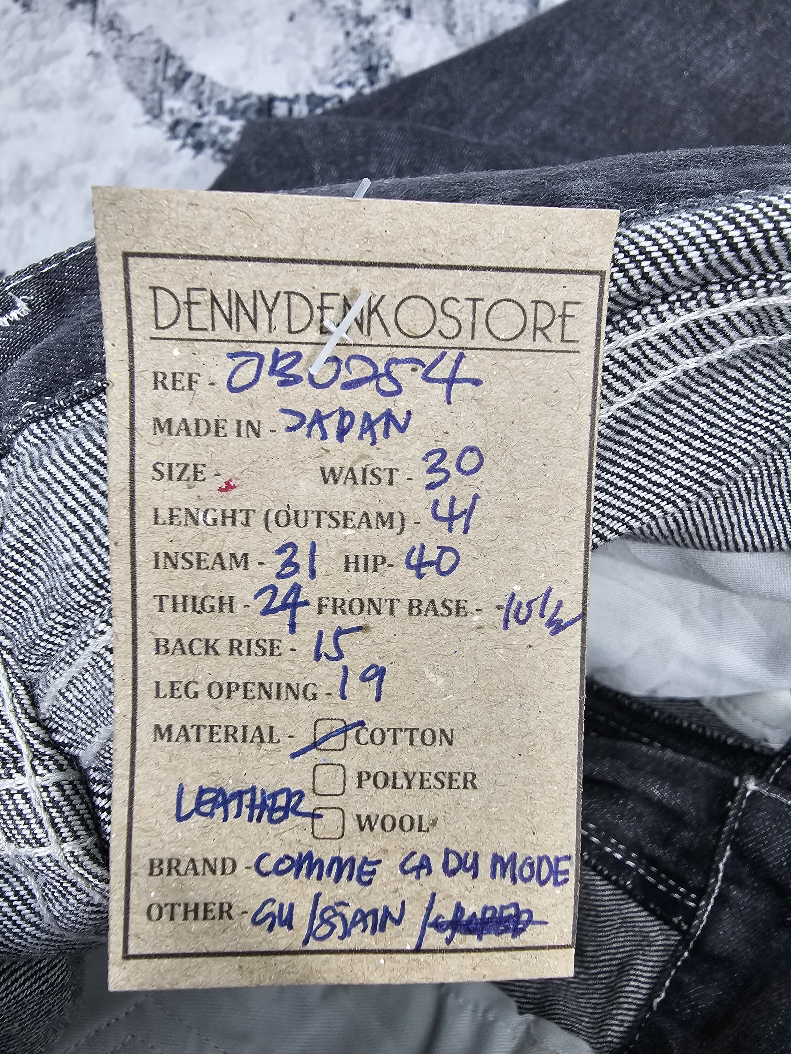Comme Ca Ism COMME CA DU MODE 4244318 Leather Pocket Jeans JB024 Size US 30 / EU 46 - 12 Thumbnail