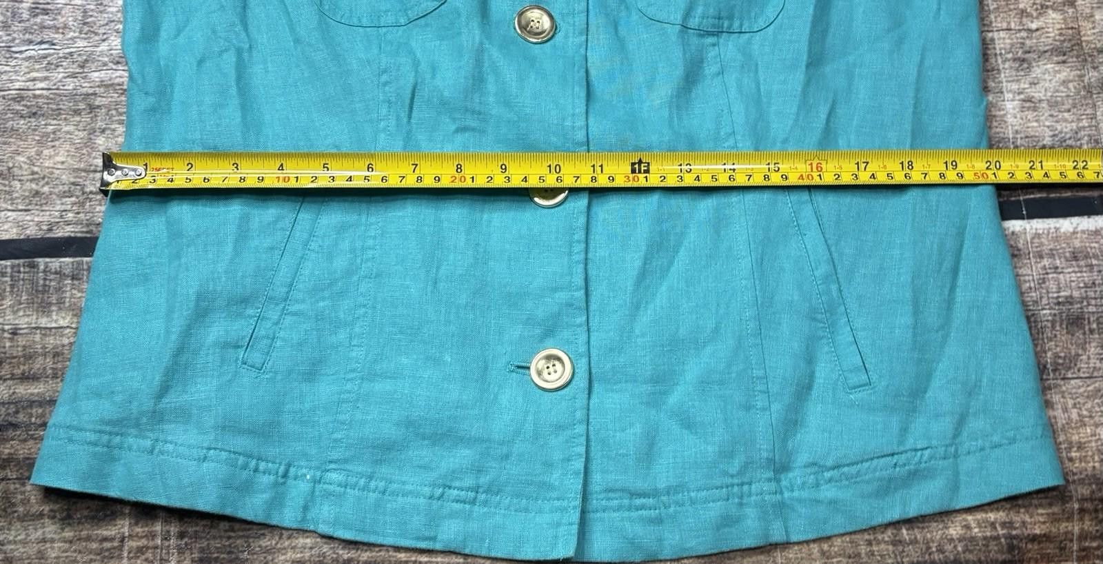 Other JM Collection Jacket Womens 14 XL Linen Pockets Roll Tab Size XL / US 12-14 / IT 48-50 - 10 Thumbnail