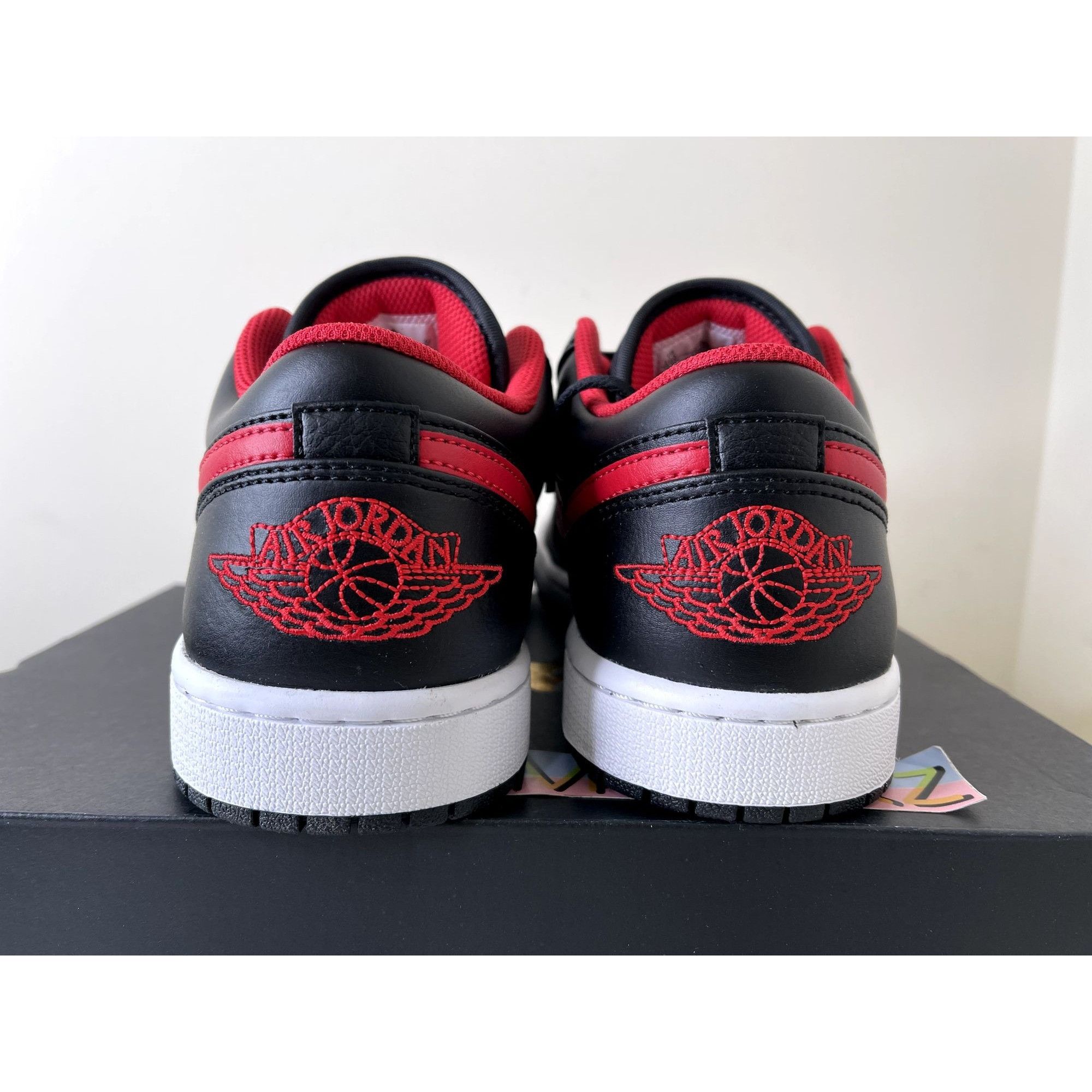 Jordan Brand Jordan 1 Low Black Fire Red White Toe Mens 10.5us Size US 10.5 / EU 43-44 - 4 Thumbnail