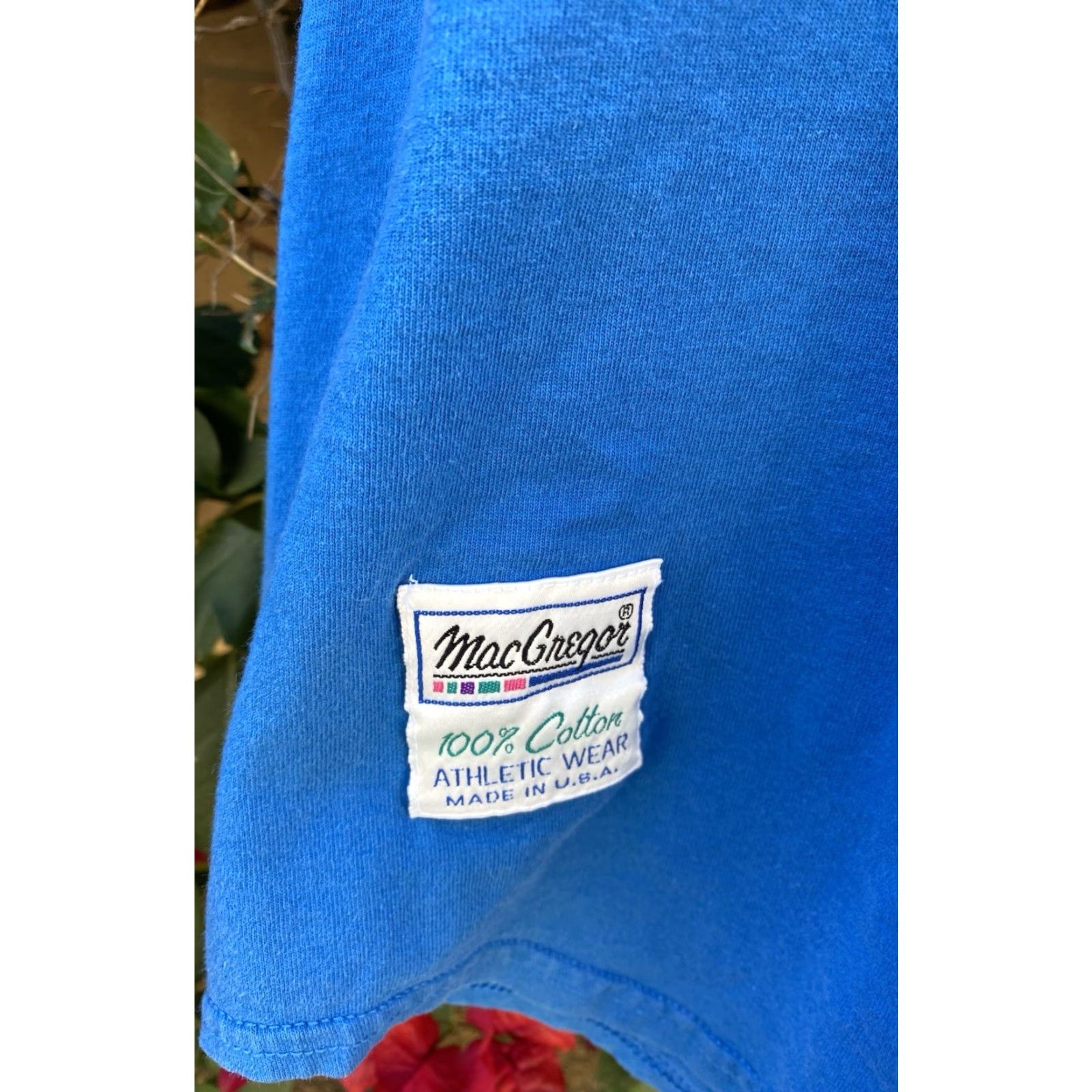 McGregor VINTAGE MacGregor Athletic Tank Top Blue 80s 90s Mens M Worn Hole Made In USA Size US M / EU 48-50 / 2 - 3 Thumbnail