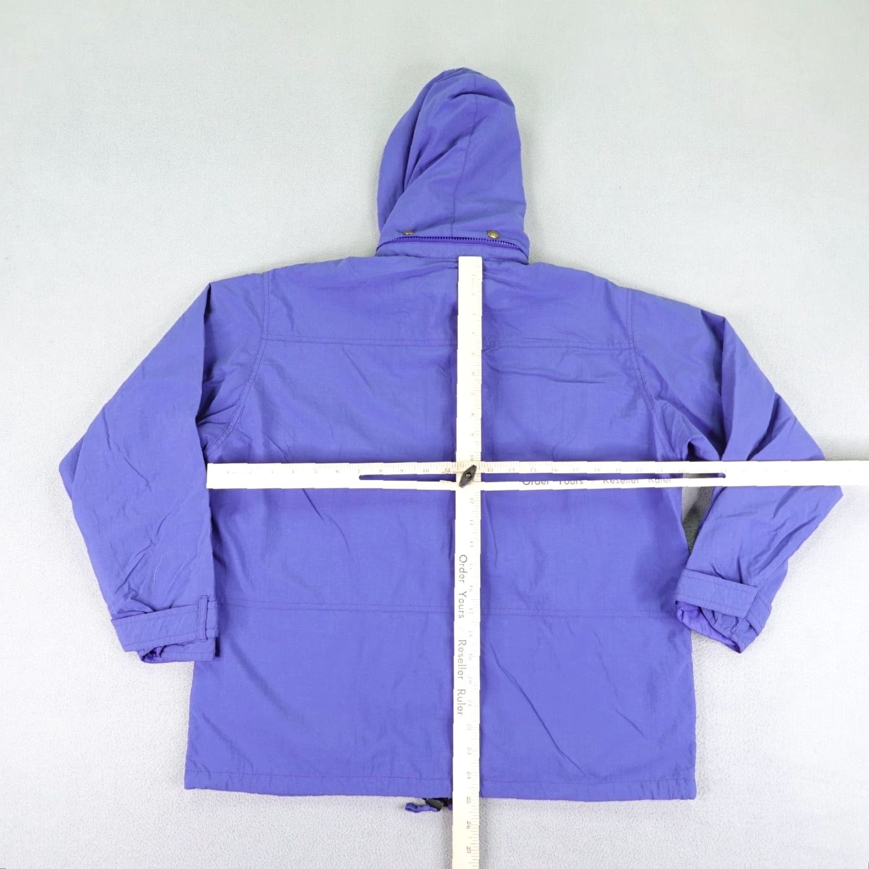 Vintage VINTAGE LL BEAN Jacket Womens Medium Windbreaker Hooded Zip Snap Blue 90s Outdoor Coat Womens Medium Blue LL Bean Jacket Size M / US 6-8 / IT 42-44 - 6 Thumbnail