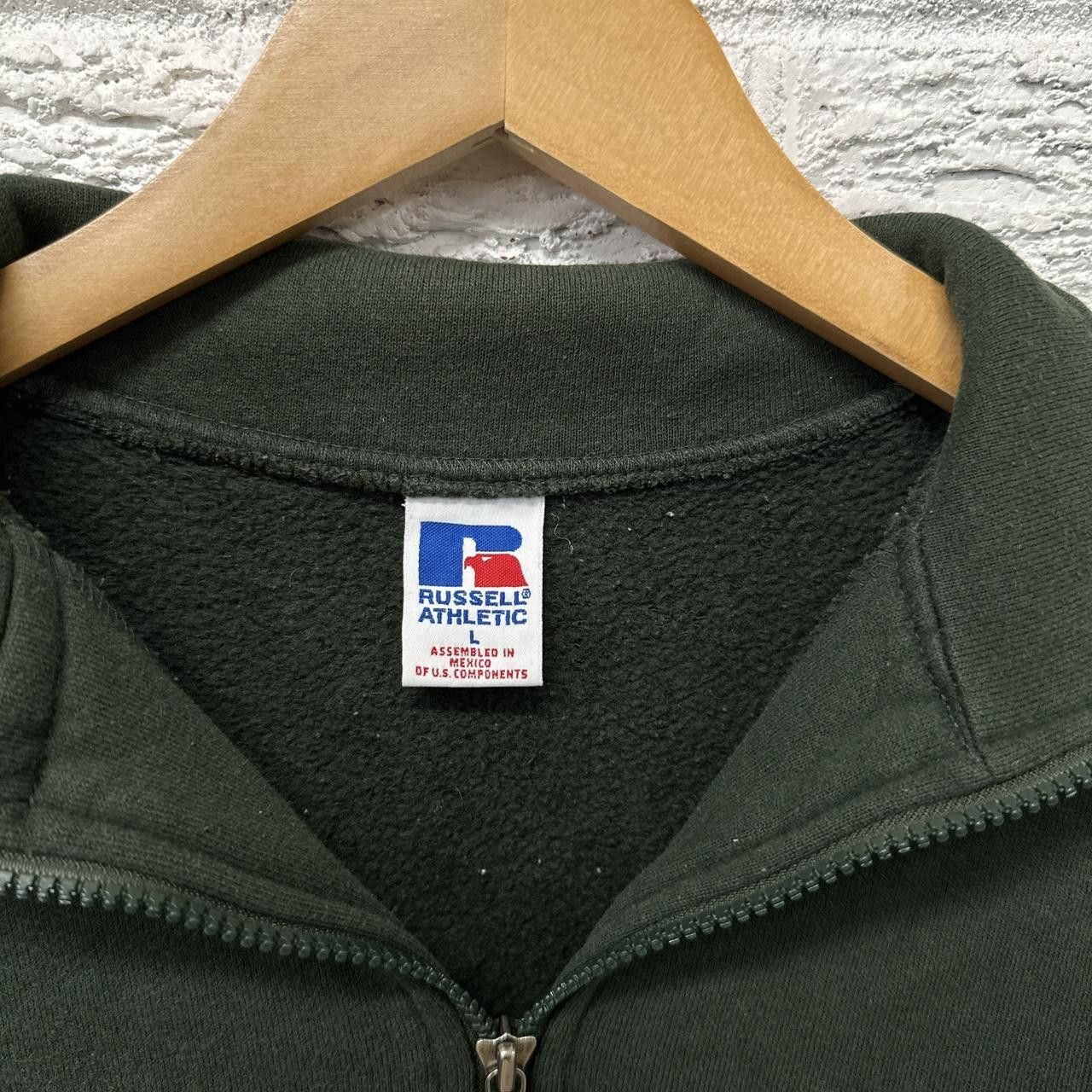 Russell Athletic × Vintage Vintage Russell Athletic Blank 1/4 Zip Pullover Large Size US L / EU 52-54 / 3 - 4 Thumbnail