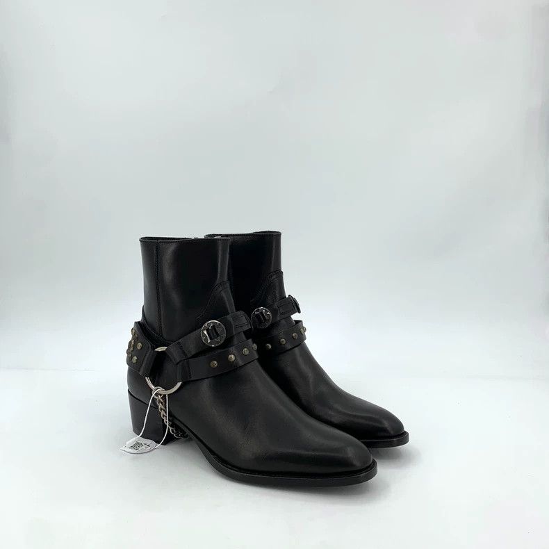 Saint Laurent Paris Saint Laurent Paris Black strap chain rivet round leather Size US 6.5 / IT 36.5 - 2 Thumbnail