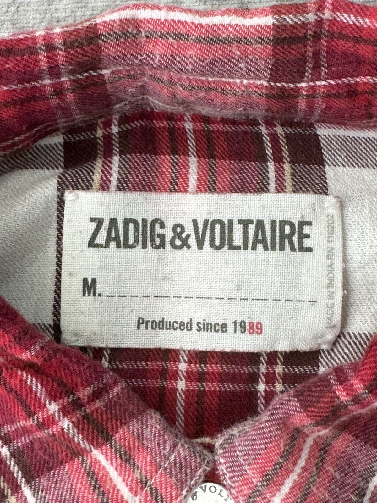 Japanese Brand Vintage Zadig & Voltaire Skulls Studded Shirt Size US M / EU 48-50 / 2 - 9 Thumbnail