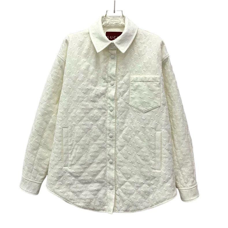 Gucci Gucci White logo jacquard full printed cotton lapel single- Size XS / US 0-2 / IT 36-38 - 1 Thumbnail