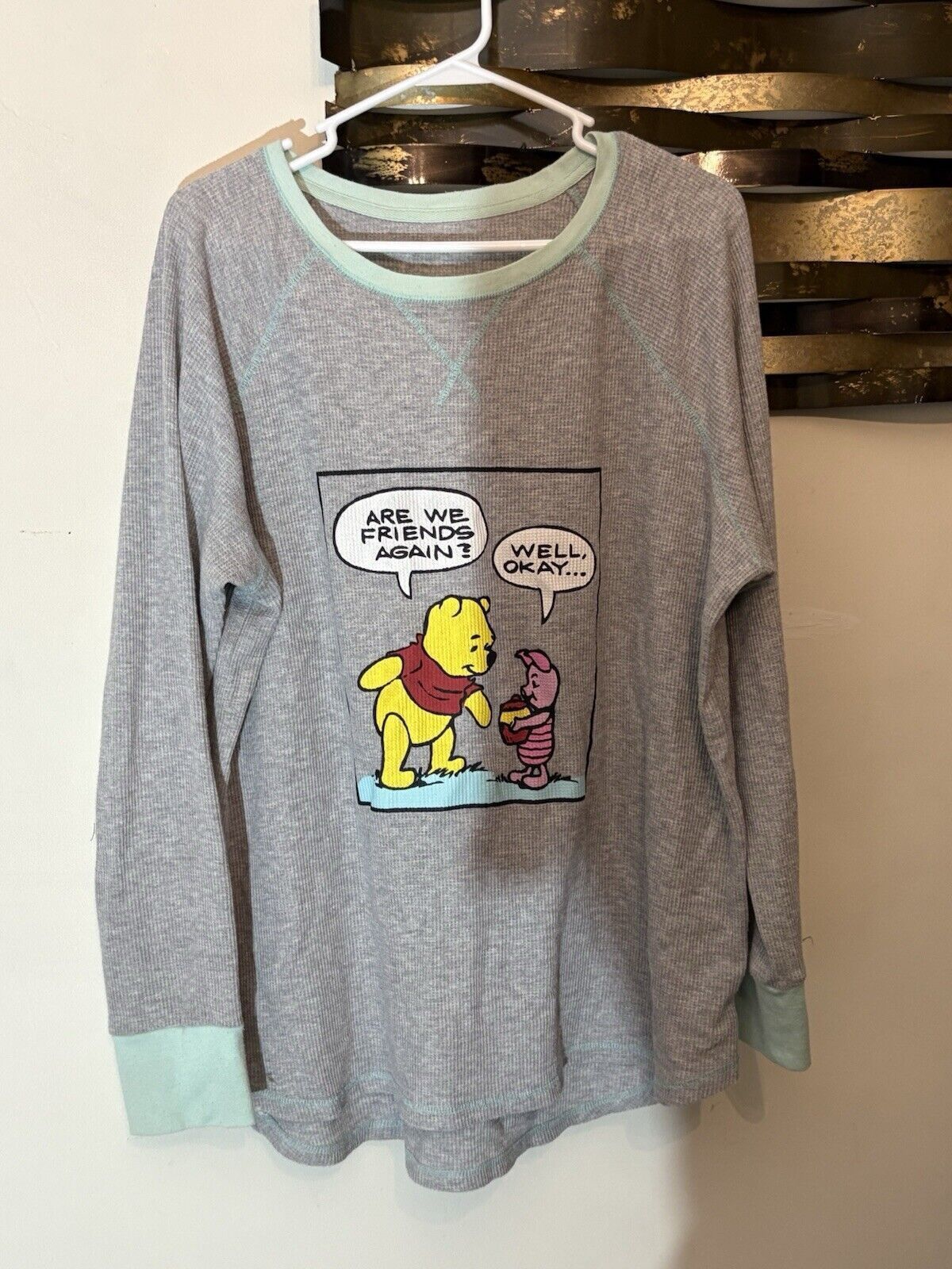 Disney Winnie The Pooh Long Sleeve Thermal Gray 2XL Size XXL / US 16-18 / IT 52-54 - 1 Thumbnail