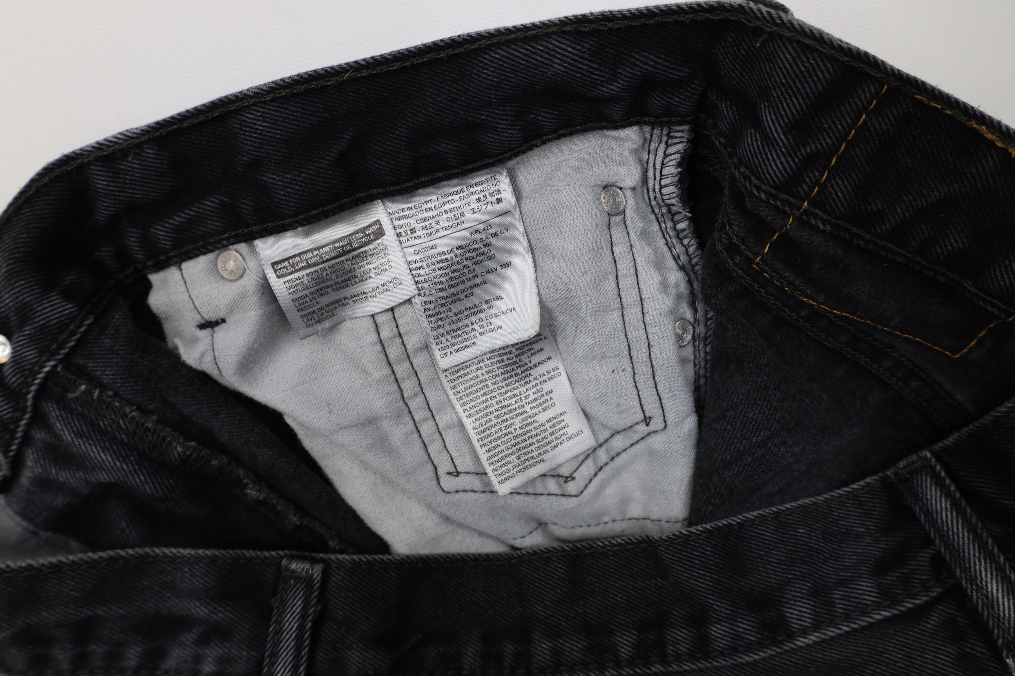 Levi's Vintage Y2K Levis 505 Regular Straight Leg Jeans Black Size US 36 / EU 52 - 9 Thumbnail