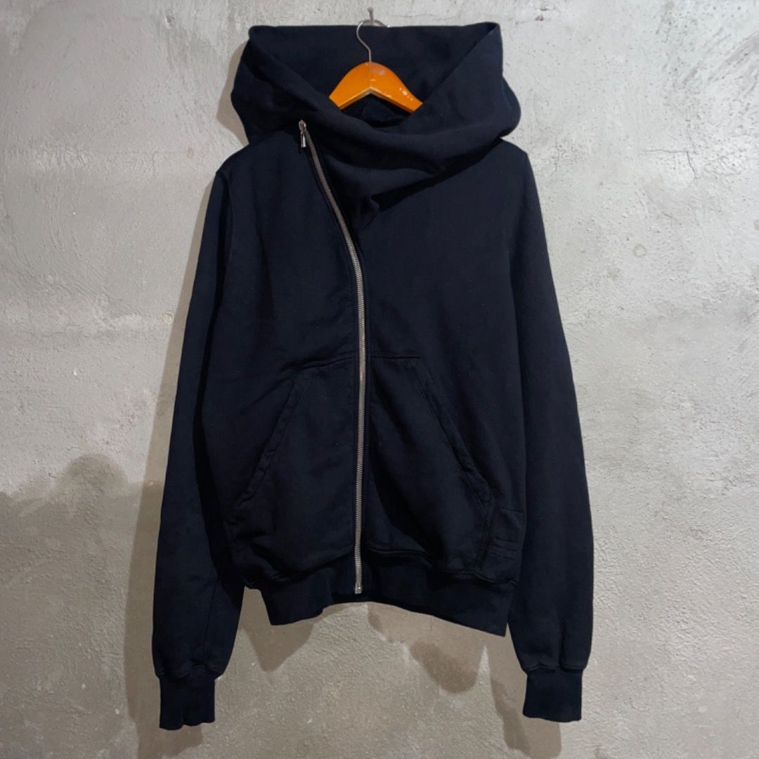 Rick Owens Black rick owens wizard mountain zip hoodie | Grailed