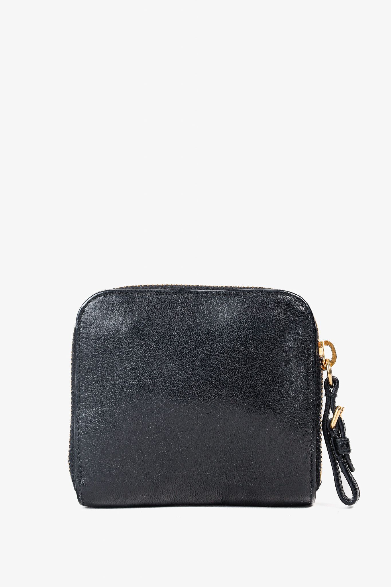 Miu Miu Miu Miu Black Leather Bi-Fold Compact Wallet Size ONE SIZE - 4 Thumbnail