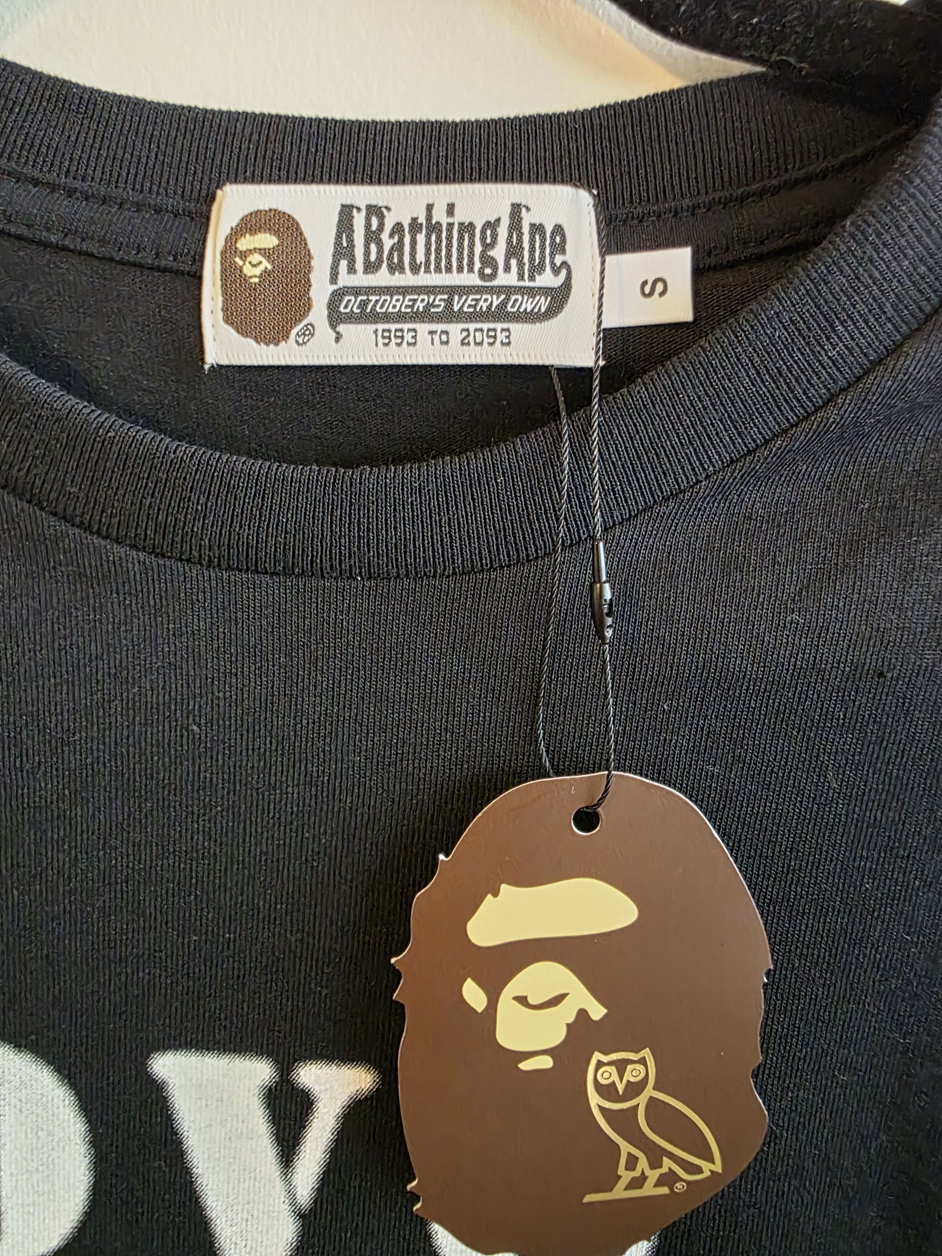 Bape × October's Very Own Bape X OVO Black Tee Size Small Size US S / EU 44-46 / 1 - 2 Thumbnail