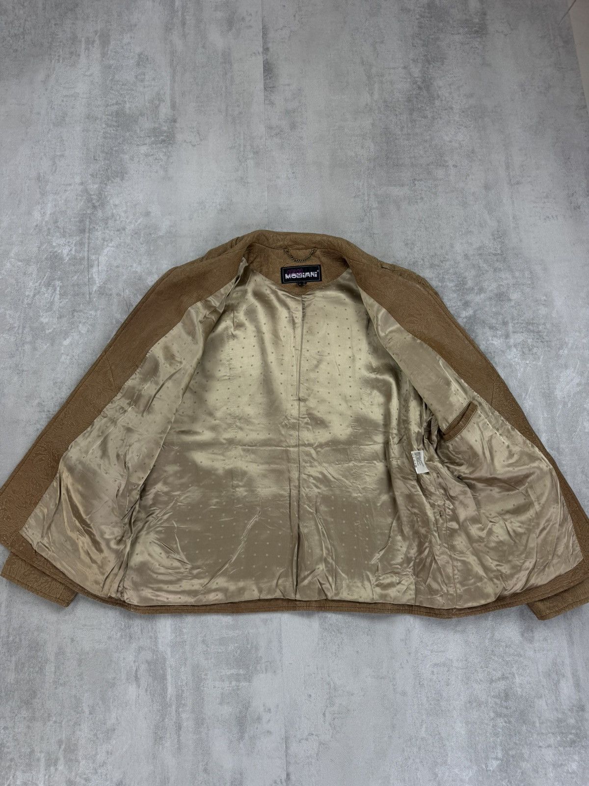 Vintage Giorgio MOBIANI Leather Jacket Vintage Avant Garde Style Size L / US 10 / IT 46 - 9 Thumbnail