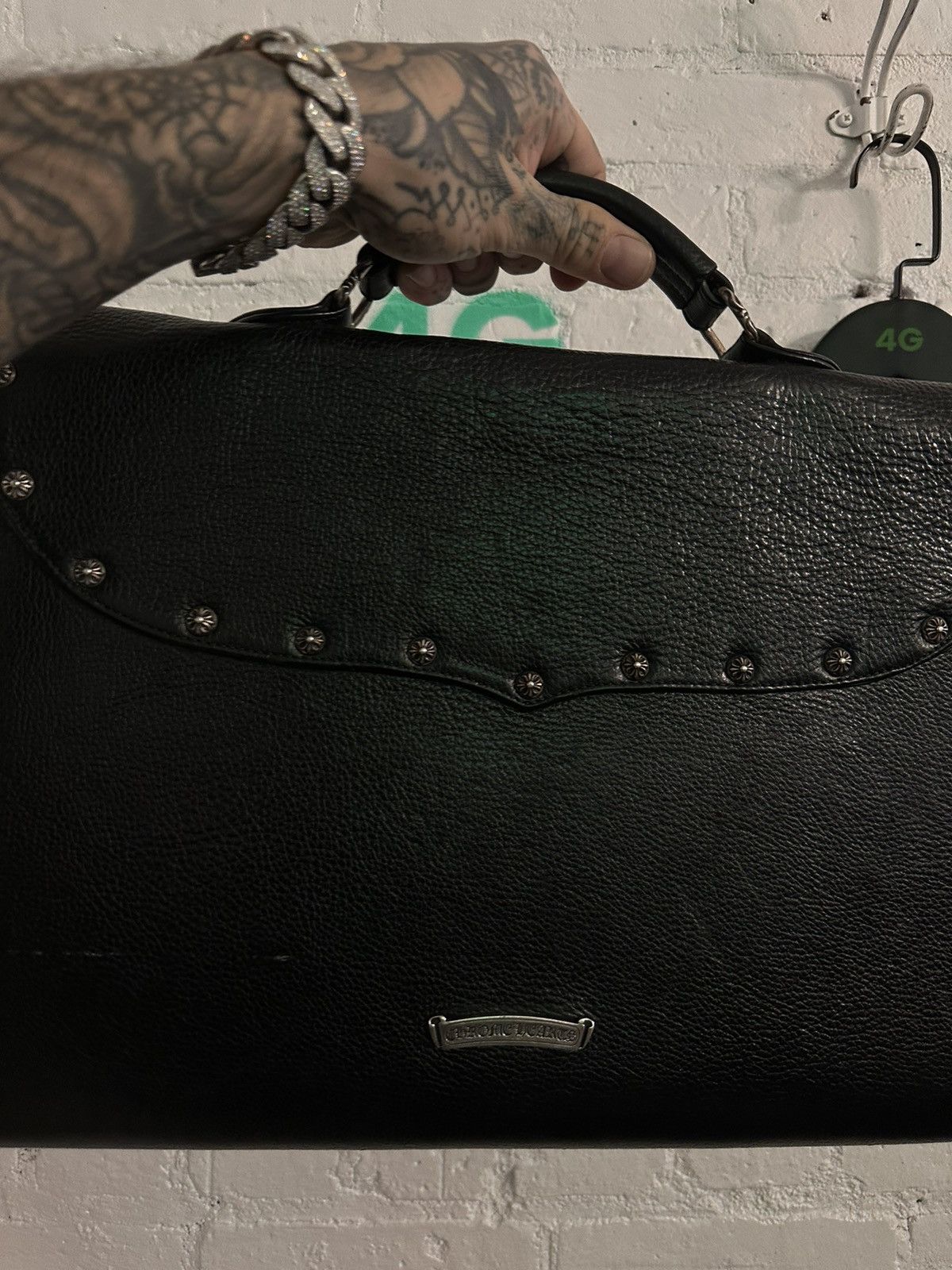 Chrome Hearts CHROME HEARTS STUDDED LEATHER BRIEFCASE BAG Size ONE SIZE - 9 Thumbnail