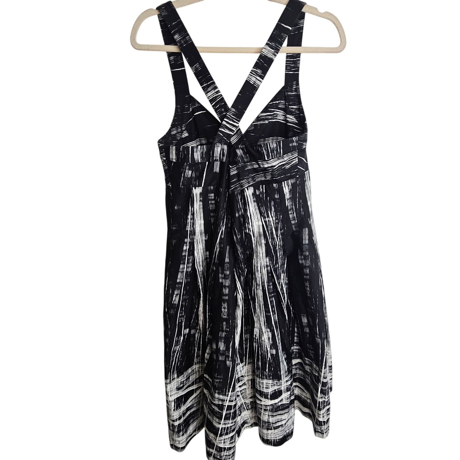 Calvin Klein Calvin Klein Womens Fit Flare Dress Sz 10 Cross Back Classic Size L / US 10 / IT 46 - 6 Thumbnail