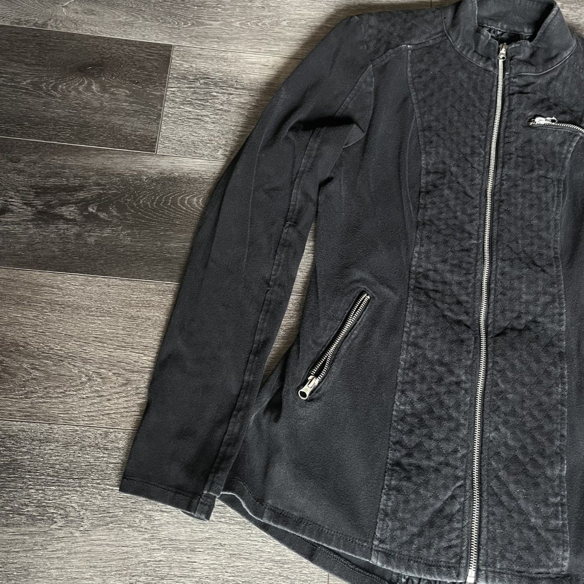 Vintage Vintage 2000s Liverpool Jeans Company Quilt Biker Zip Jacket Size M / US 6-8 / IT 42-44 - 2 Thumbnail
