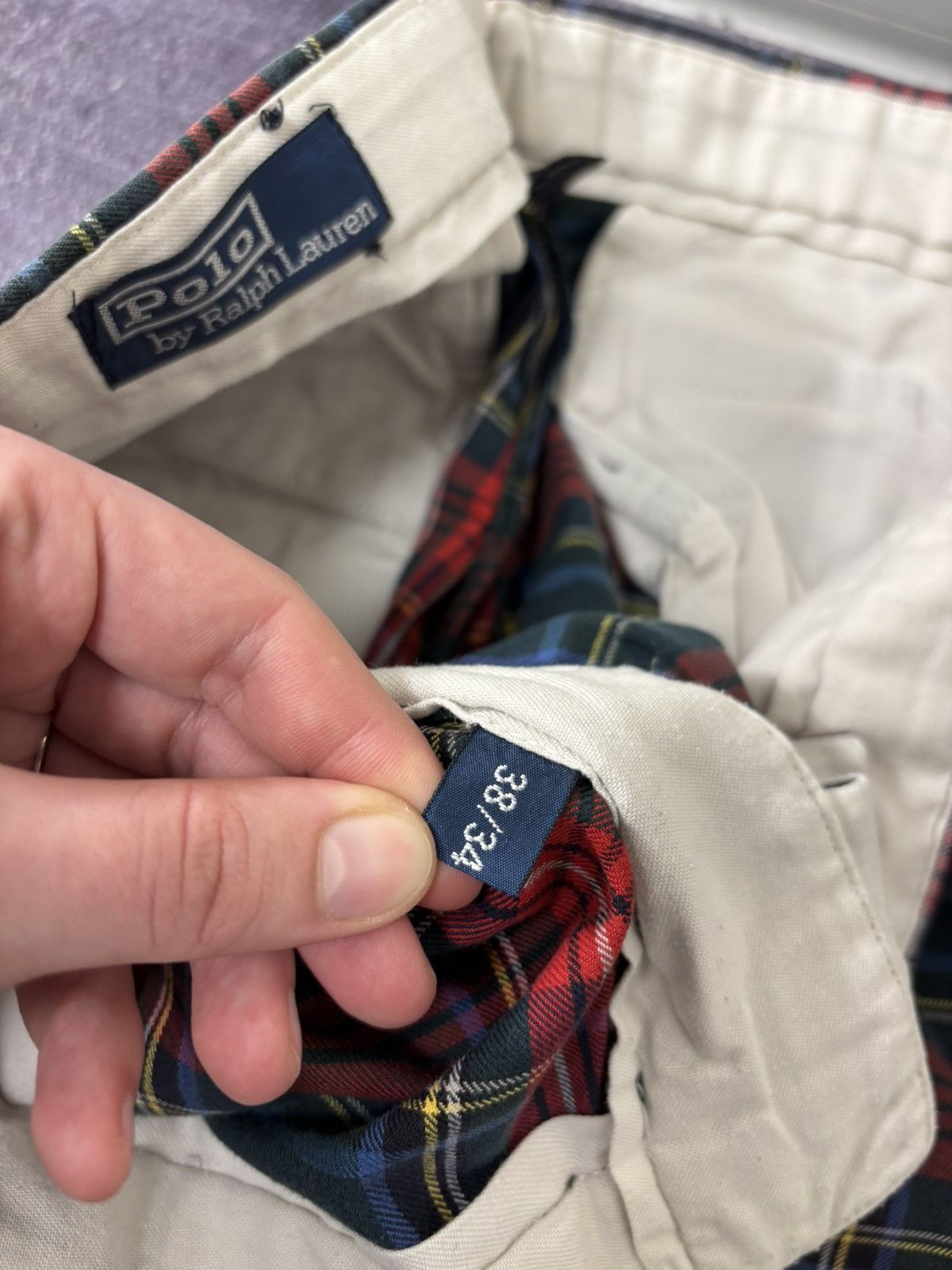 Polo Ralph Lauren Vintage Polo Ralph Lauren Men’s Tartan Plaid Pants Trousers Size US 38 / EU 54 - 15 Thumbnail