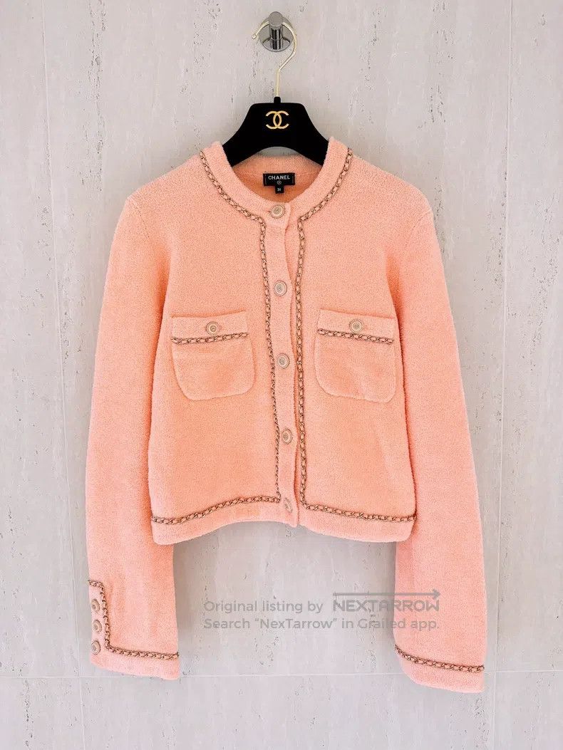 Chanel Chanel Orange-pink chain towel jacket Size XS / US 0-2 / IT 36-38 - 1 Thumbnail