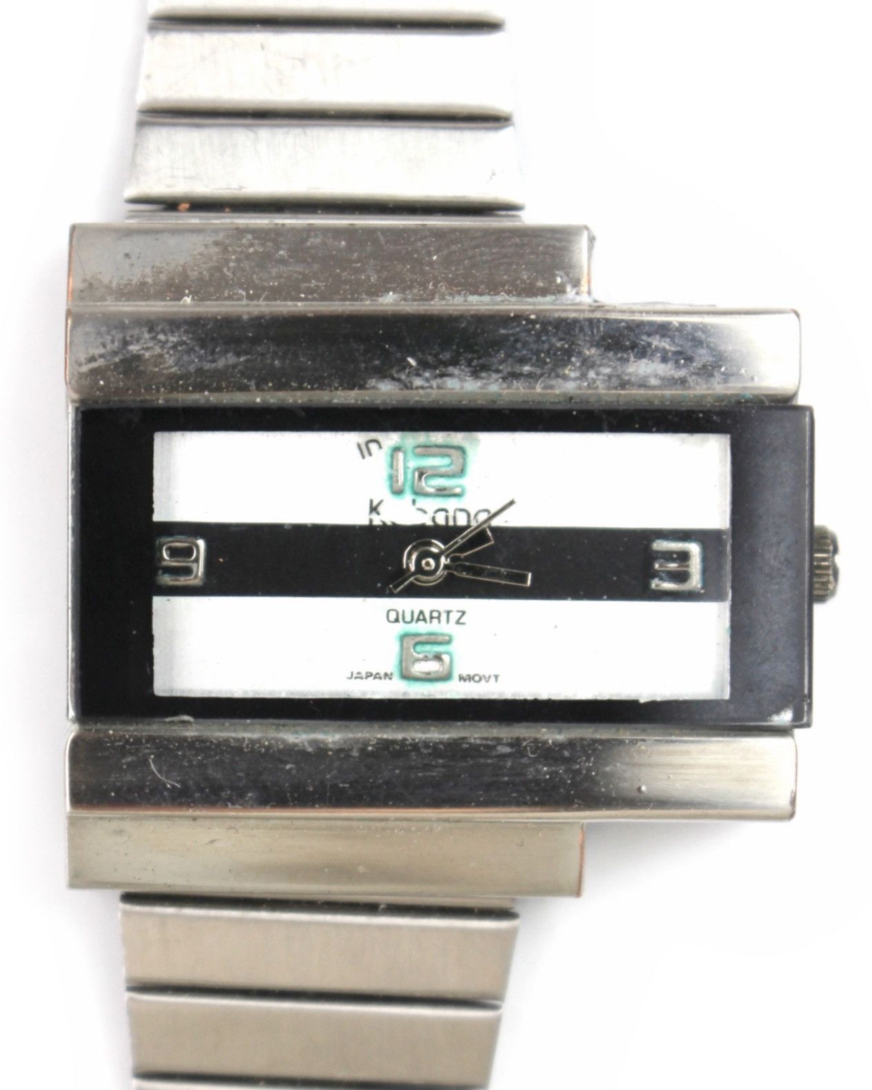 Japanese Brand 2000S KABANA RECTANGULAR STEEL WATCH Size ONE SIZE - 1 Thumbnail