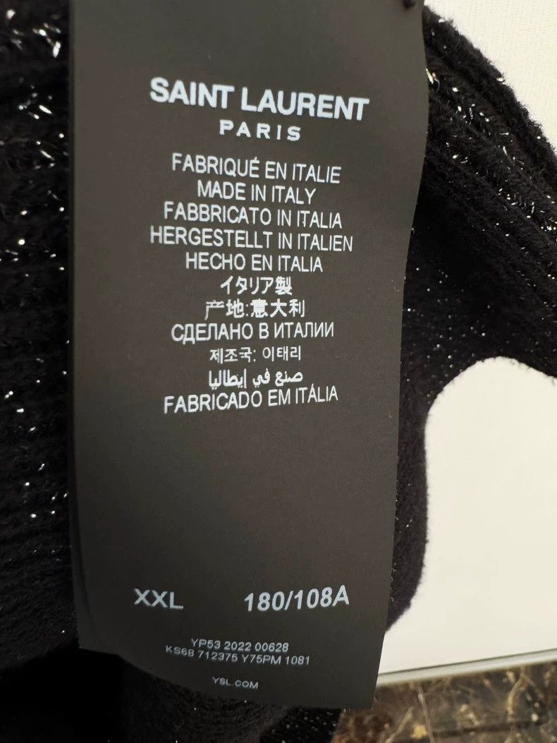 Yves Saint Laurent Saint Laurent Knit Cardigan with Stars-2506 Size XL / US 12-14 / IT 48-50 - 4 Thumbnail