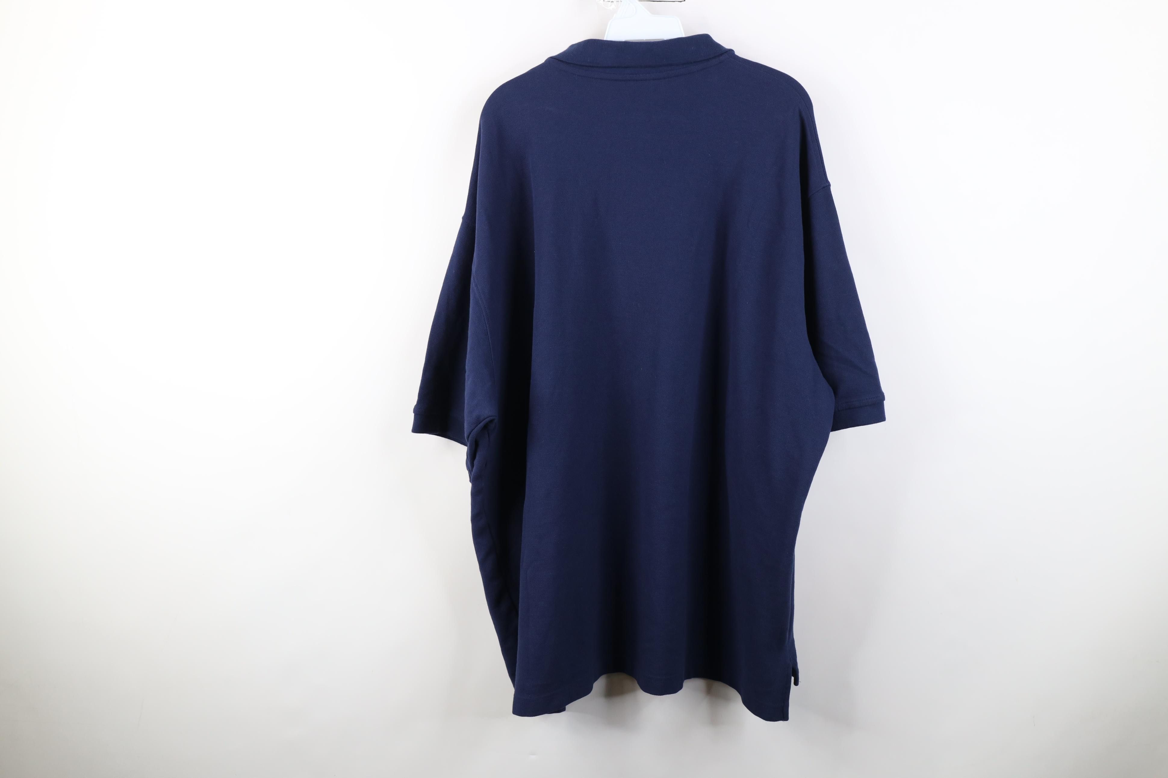Vintage Vintage 90s Streetwear Cotton Knit Golf Polo Shirt Navy Blue Size US XXL / EU 58 / 5 - 10 Thumbnail