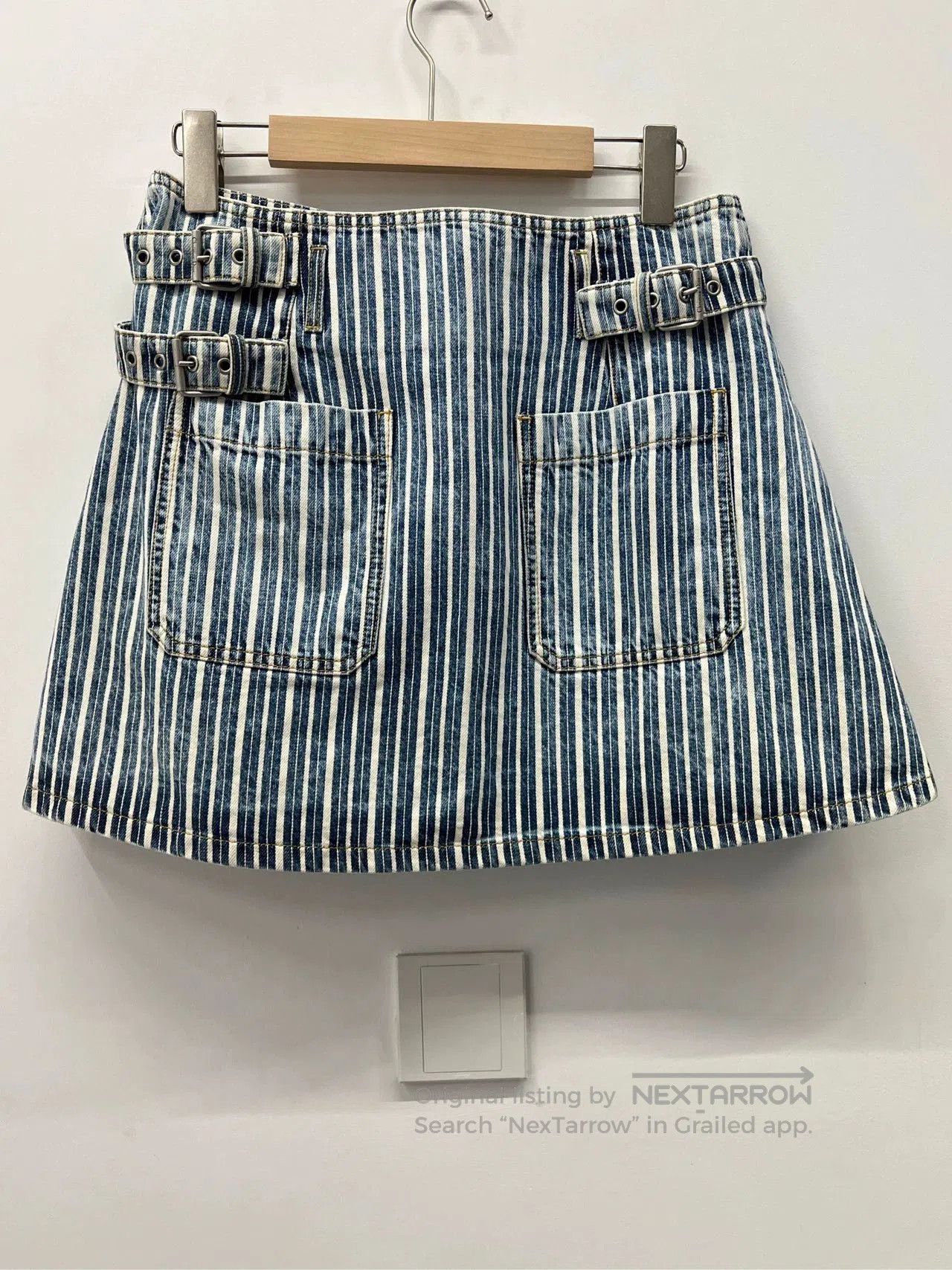 Dior dior striped denim mini skirt size 36. Size US 36 / EU 52 - 2 Thumbnail
