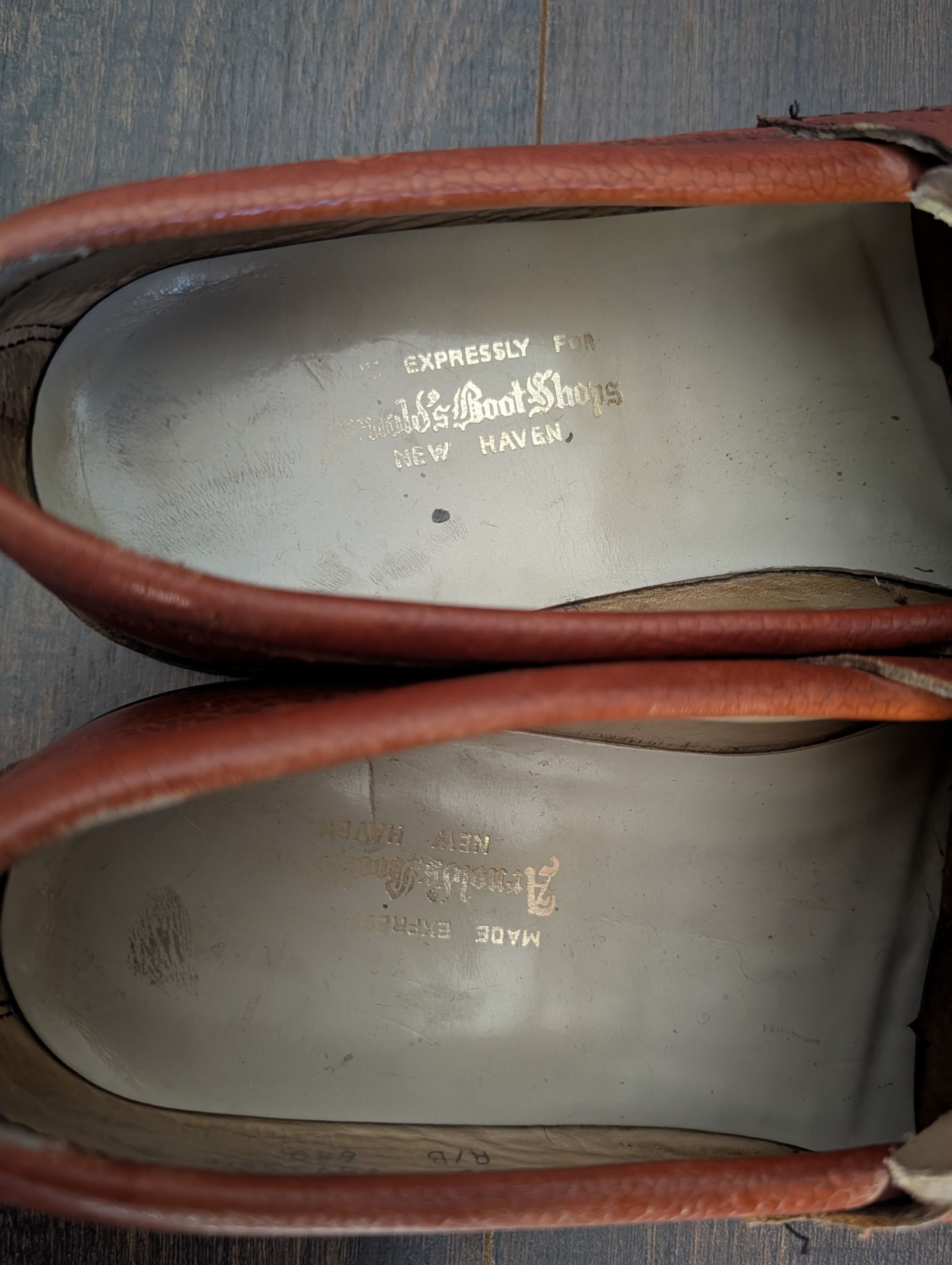 Handmade Vintage Arnold's Boot Shops New Haven loafers leather Size US 7.5 / EU 40-41 - 7 Thumbnail