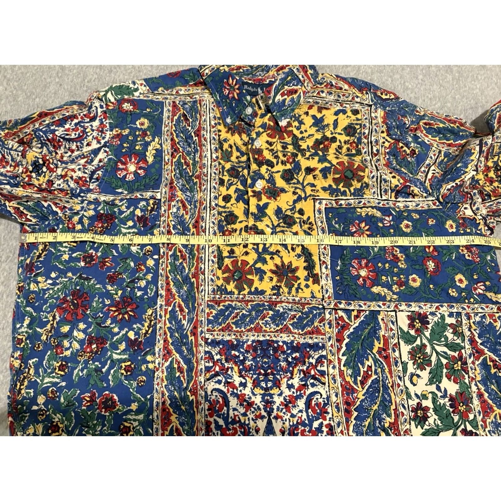 Polo Ralph Lauren VINTAGE Polo Ralph Lauren Short Sleeve Shirt Floral Mens Large Size US L / EU 52-54 / 3 - 4 Thumbnail
