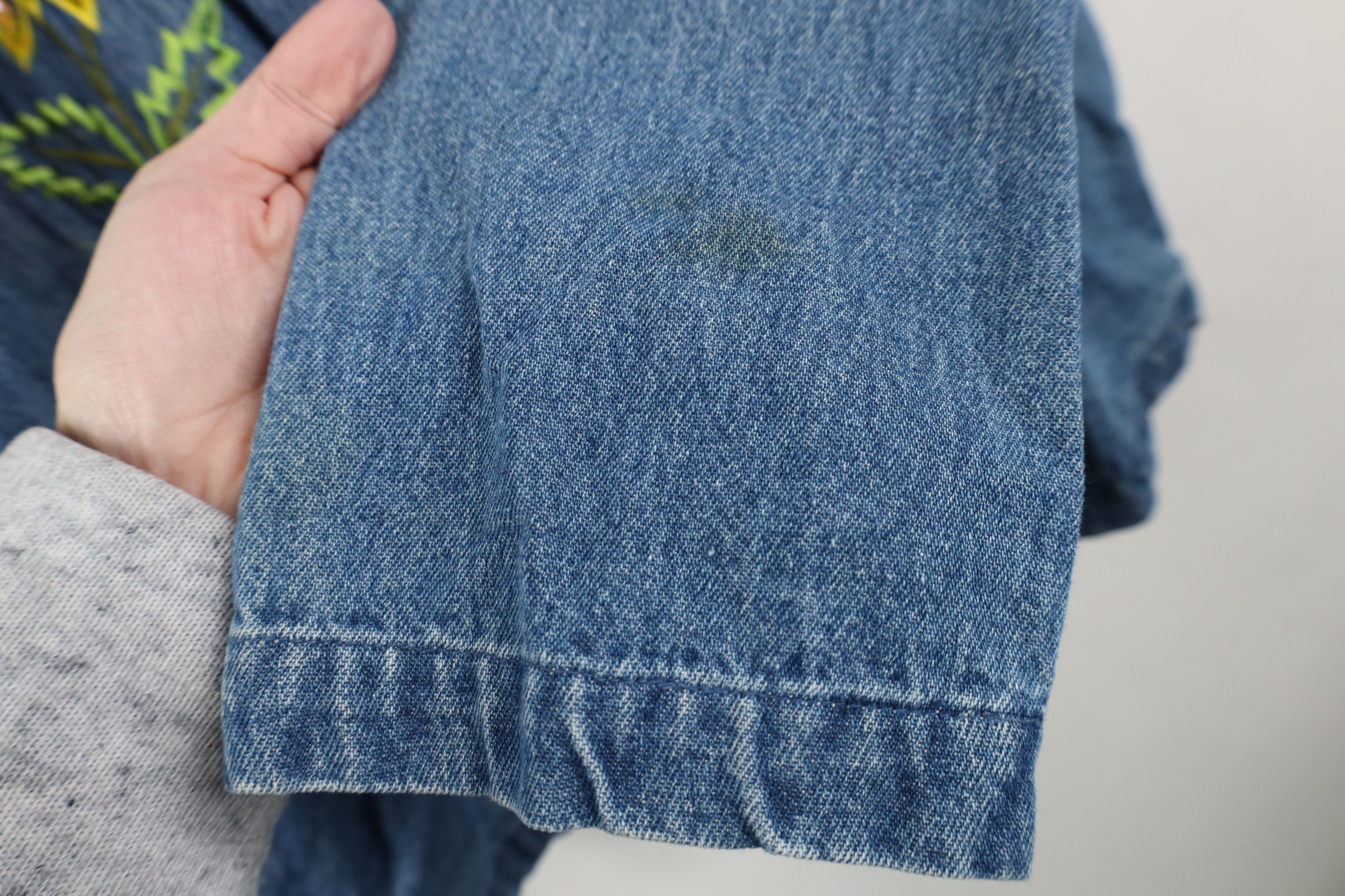 Vintage Vintage 90s Y2K Streetwear Nature Sun Flower Denim Jacket Size M / US 6-8 / IT 42-44 - 7 Thumbnail