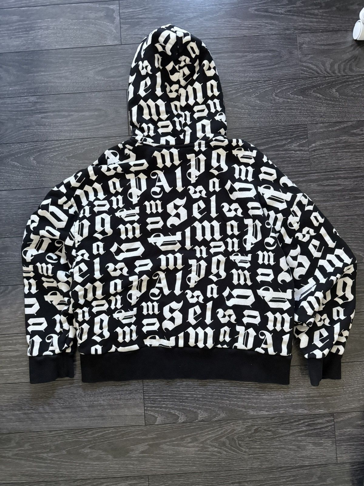 Palm Angels Palm Angels Black Cotton Multilogo Hoodie Size US M / EU 48-50 / 2 - 2 Thumbnail