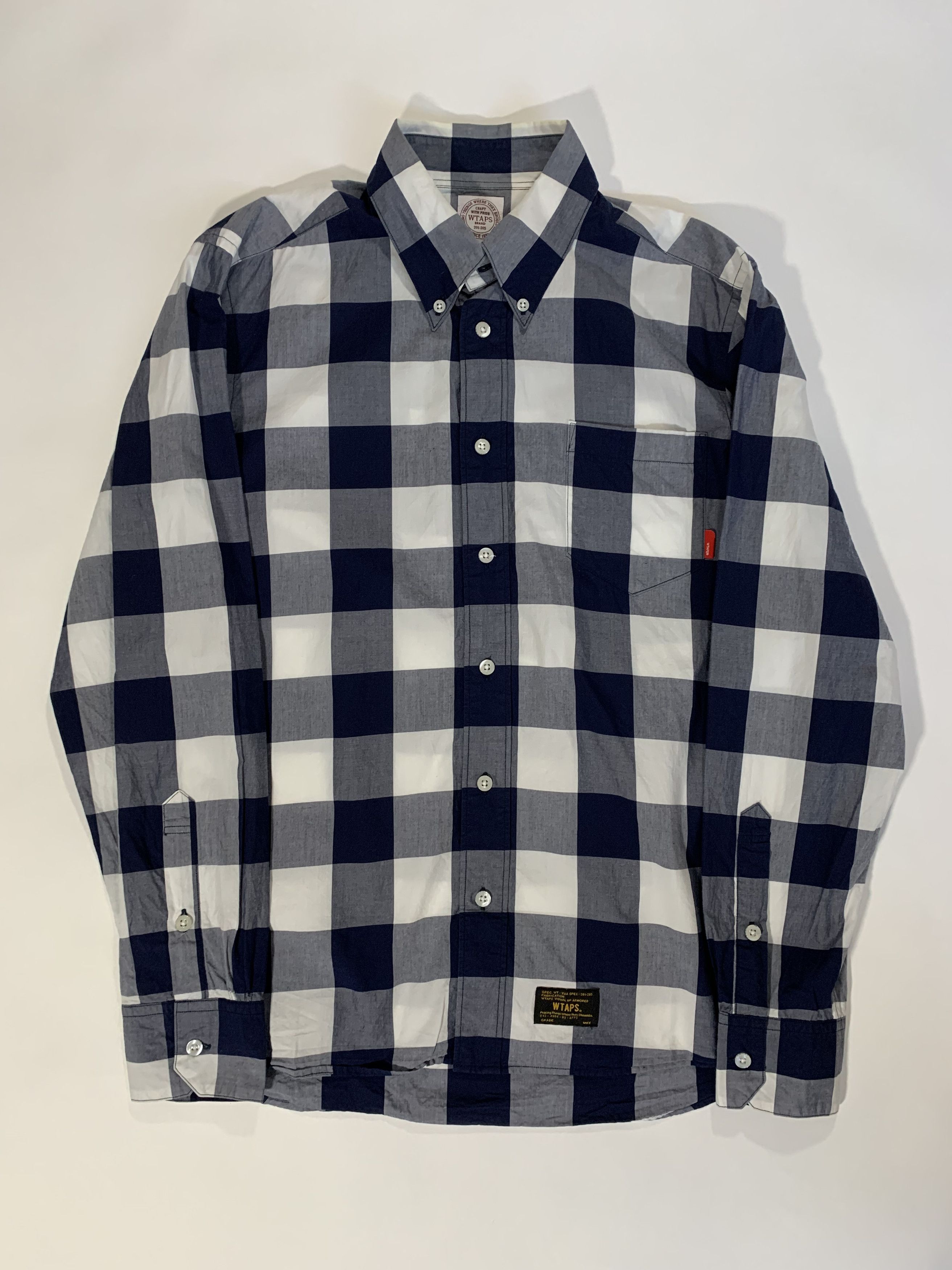 Wtaps FW15 Blue Gingham Shirt Size US M / EU 48-50 / 2 - 1 Thumbnail
