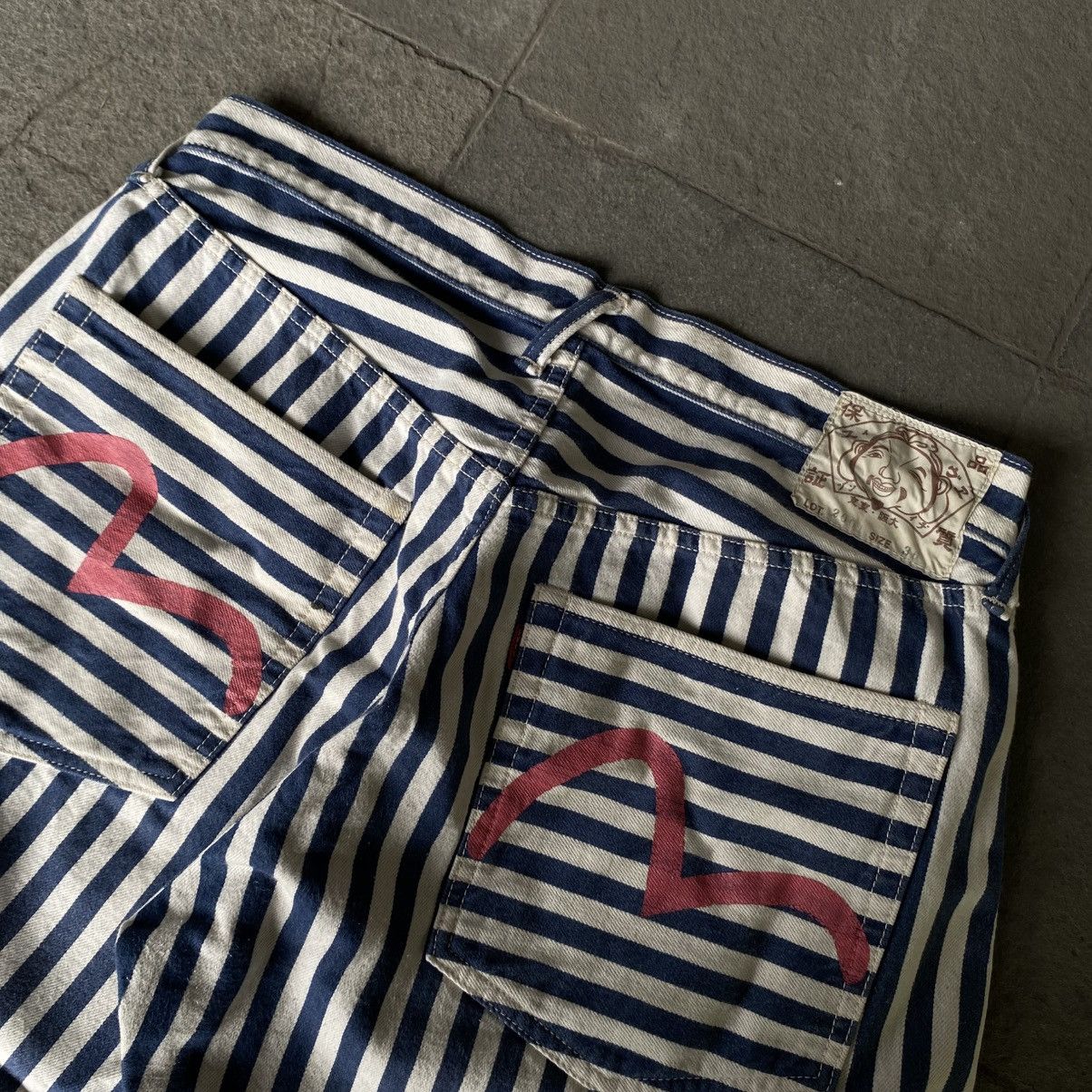 Evisu × Vintage Evisu Short Pants Stripe LOT 2001 Size US 36 / EU 52 - 2 Thumbnail