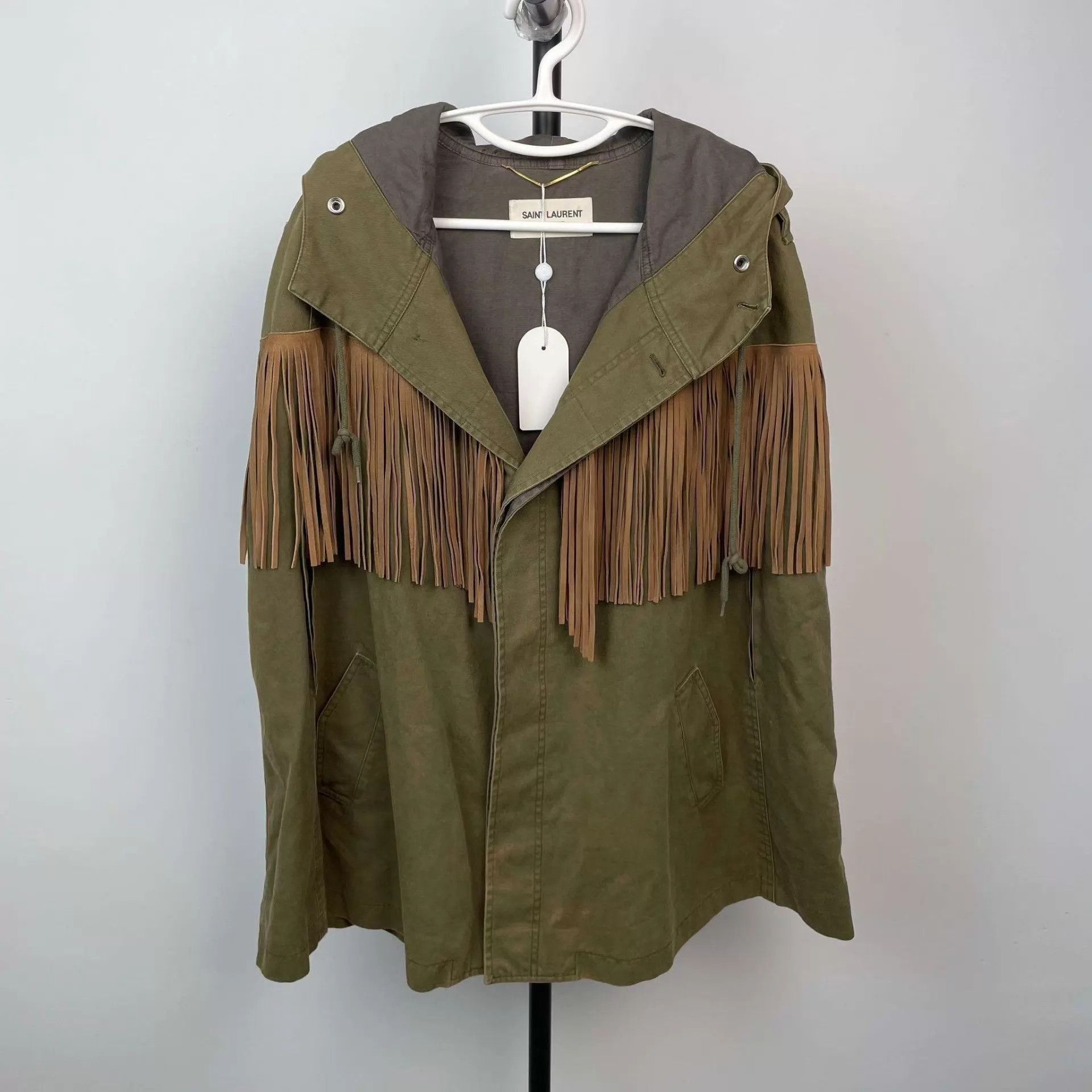 Saint Laurent Paris YSL Fringe Cloak Size XS / US 0-2 / IT 36-38 - 1 Thumbnail