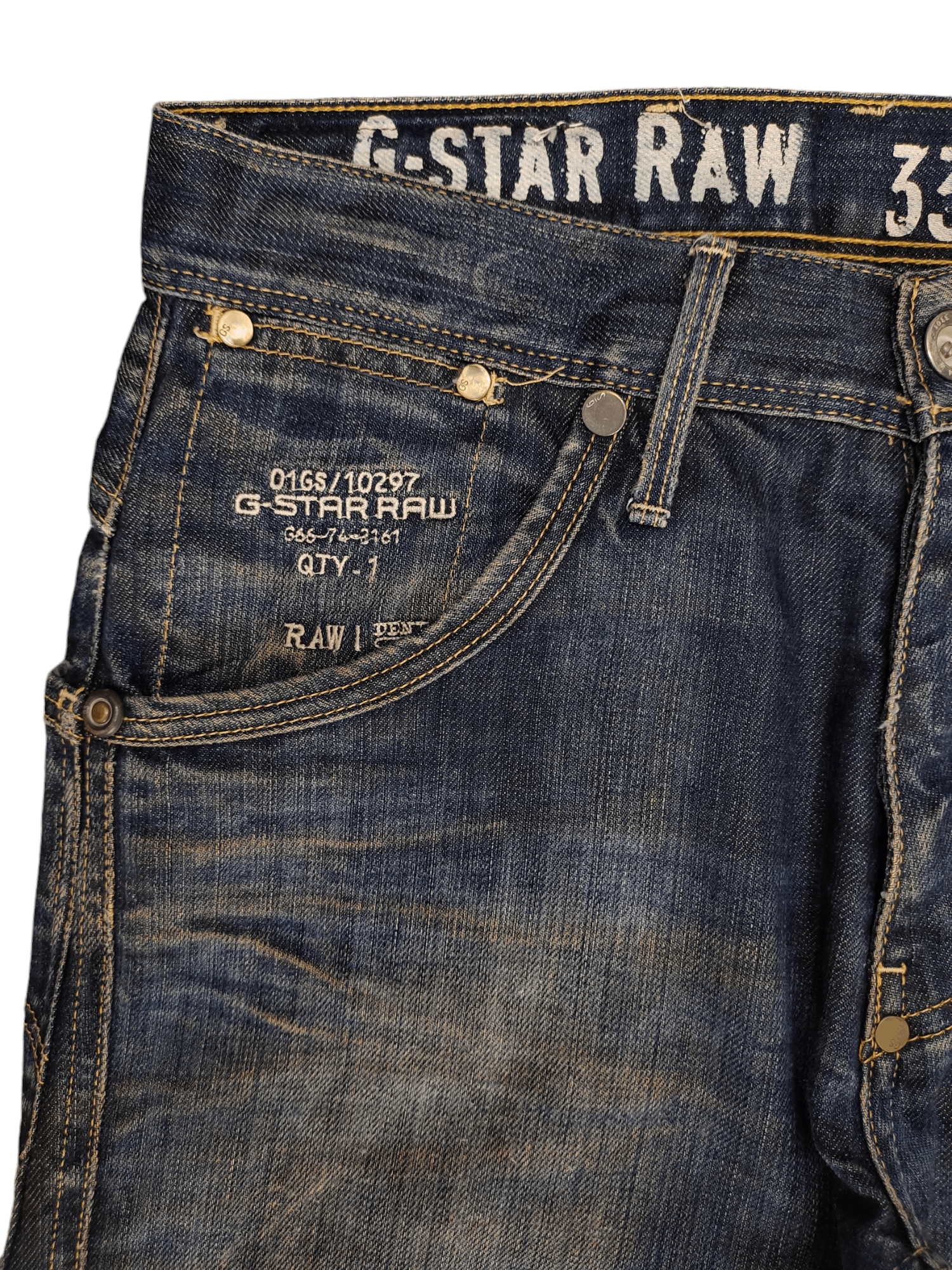 G-Star Vintage Y2k G-Star Raw 3310 Clawmark Distress Faded Jeans Size US 30 / EU 46 - 3 Thumbnail