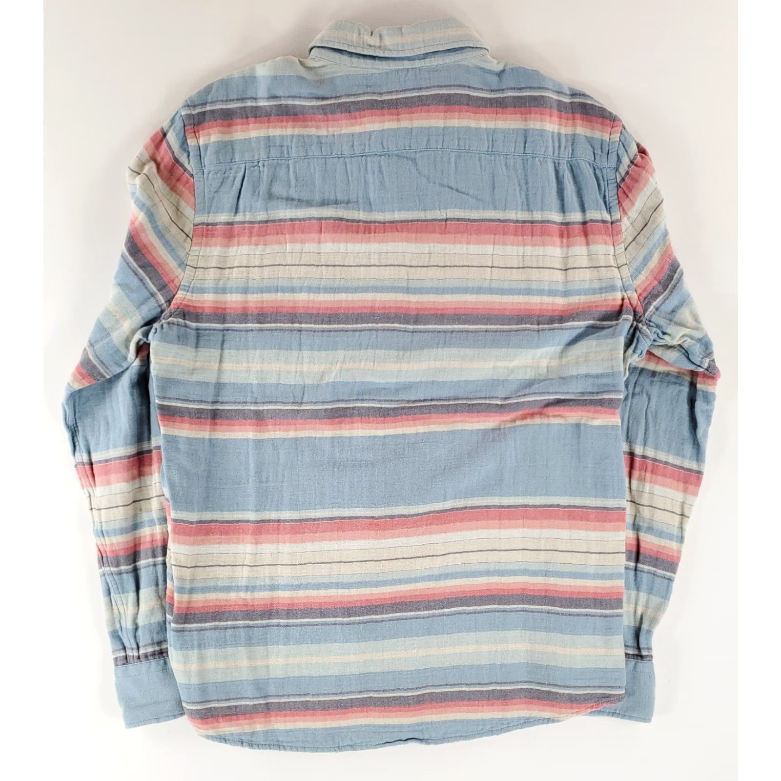 Faherty Faherty Flannel Button Up Shirt Striped Long Sleeve Mens L Multicolor Blue Pink White Shirt Mens L Size US L / EU 52-54 / 3 - 3 Thumbnail