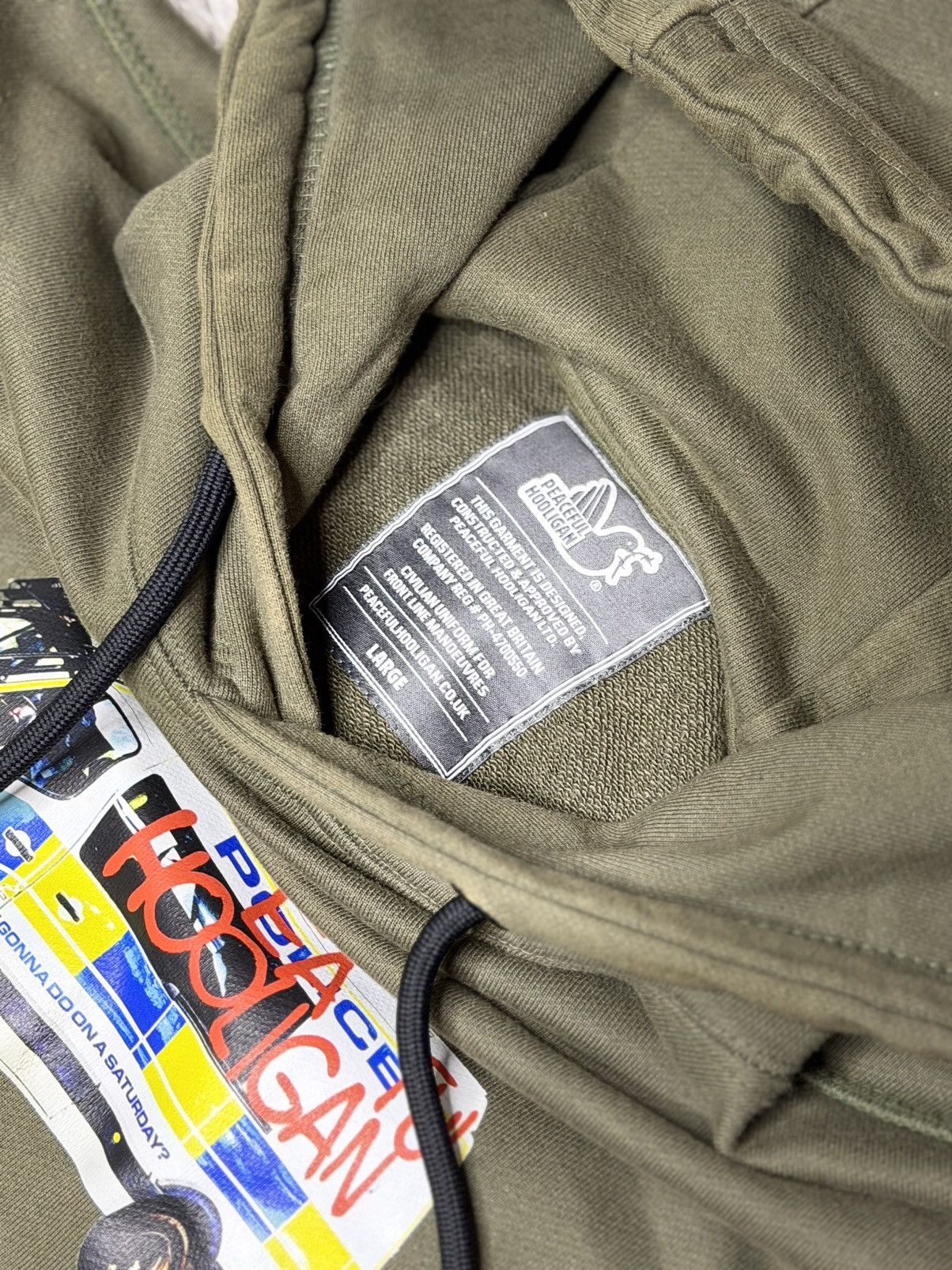Other Peaceful Hooligan Hoodie Policeful Olive Size US L / EU 52-54 / 3 - 3 Thumbnail