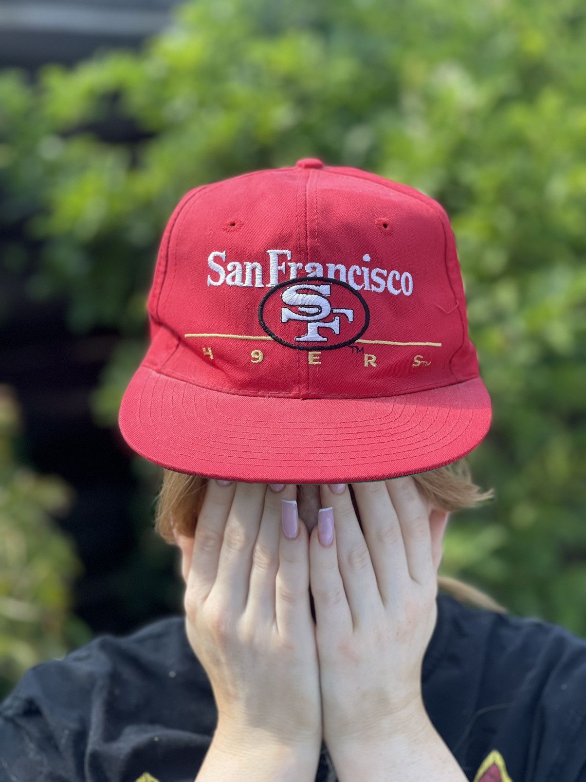 90’s San Francisco 49ers vintage twins red cap NFL